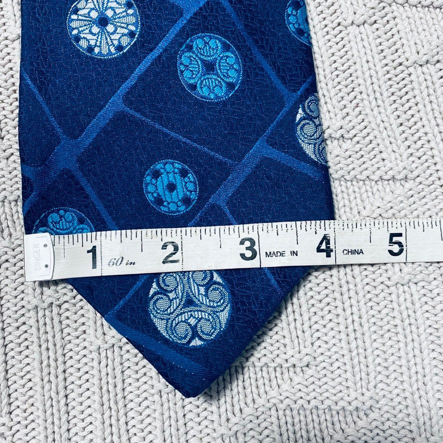 Vintage Vintage Gimbels blue patterned tie Size ONE SIZE - 5 Thumbnail