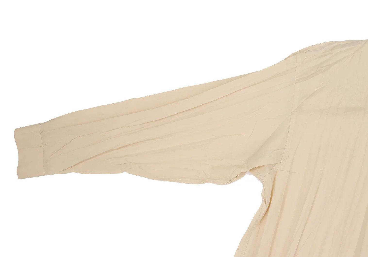Issey Miyake Band Collar Zip-Up Shirt in Beige, Size M Size US M / EU 48-50 / 2 - 6 Thumbnail