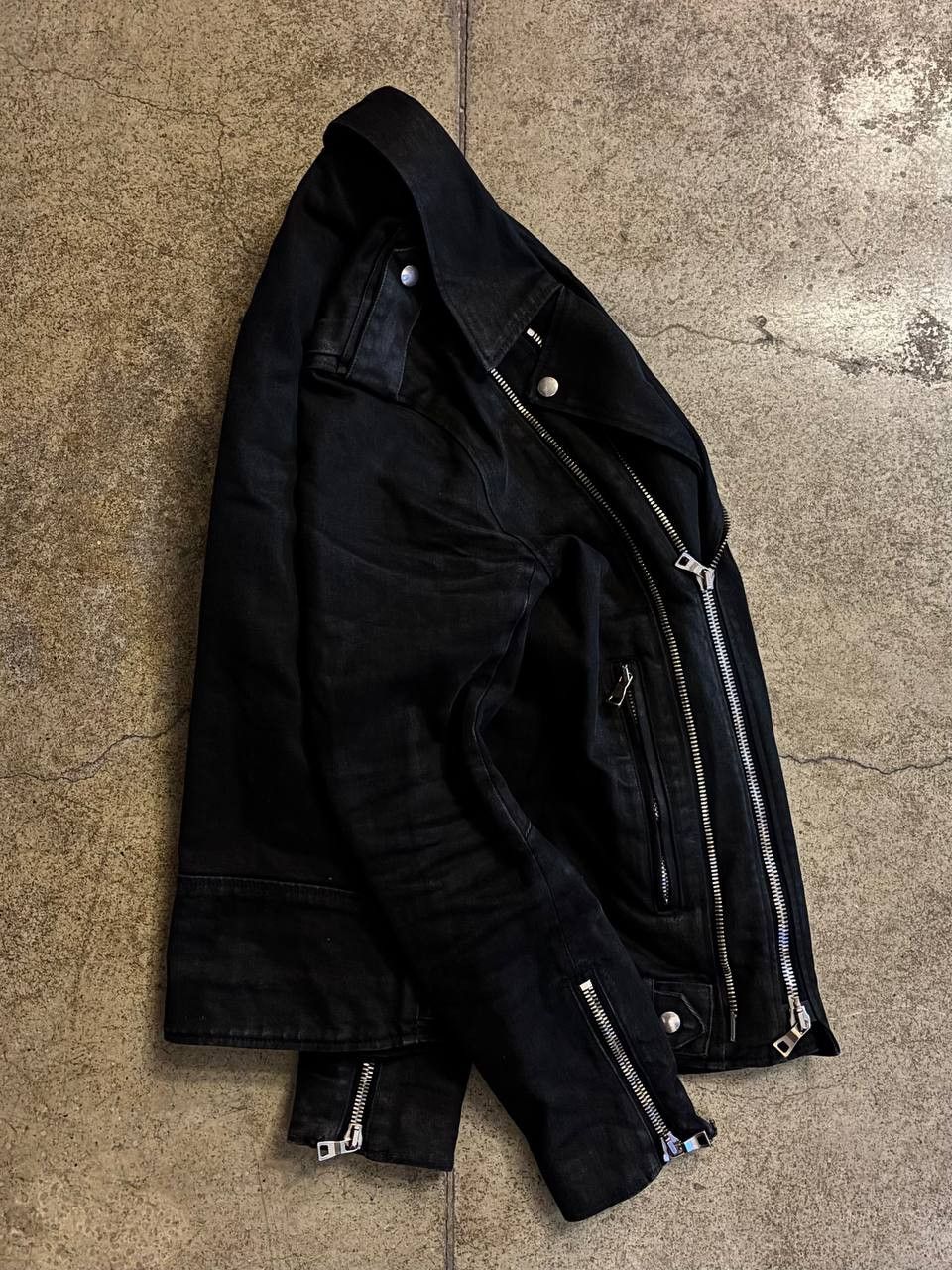 Balmain balmains ss15 waxed riders denim jacket by oliver rousteing Size US L / EU 52-54 / 3 - 4 Thumbnail
