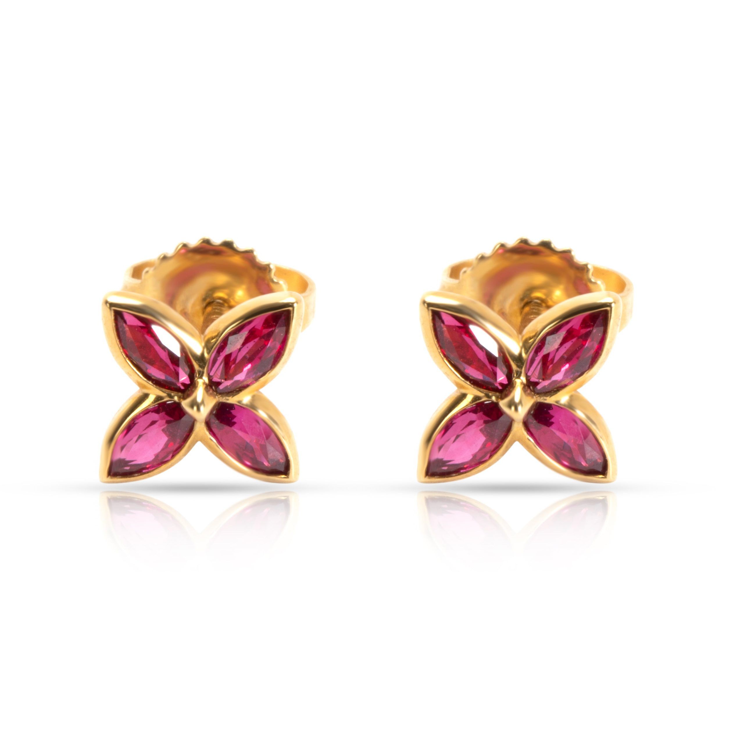 image of Tiffany Co Tiffany & Co. Victoria Ruby Earrings In 18K Rose Gold, Women's