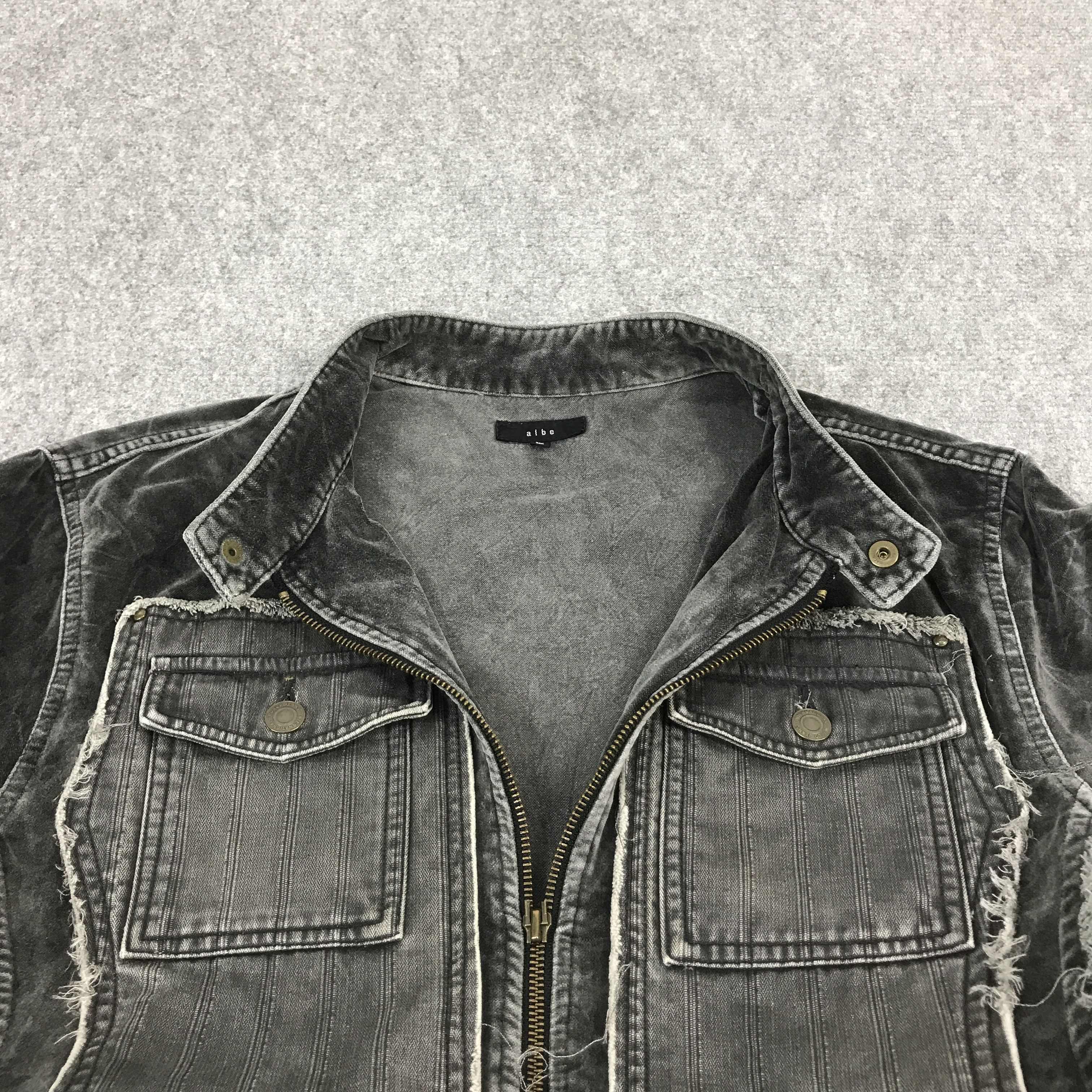 If Six Was Nine × Japanese Brand × Le Grande Bleu (L.G.B.) IFSIXWASNINE STYLE ALBE VELVET BLACK FADED JACKET Size US L / EU 52-54 / 3 - 7 Thumbnail