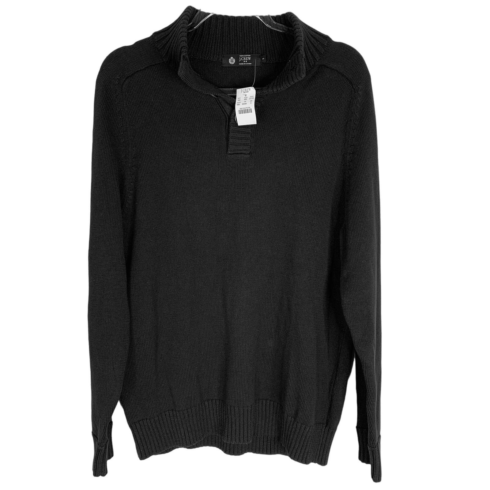 J.Crew J Crew Mens Sweater Pullover Small Black Cotton Buttons New Size US S / EU 44-46 / 1 - 1 Thumbnail