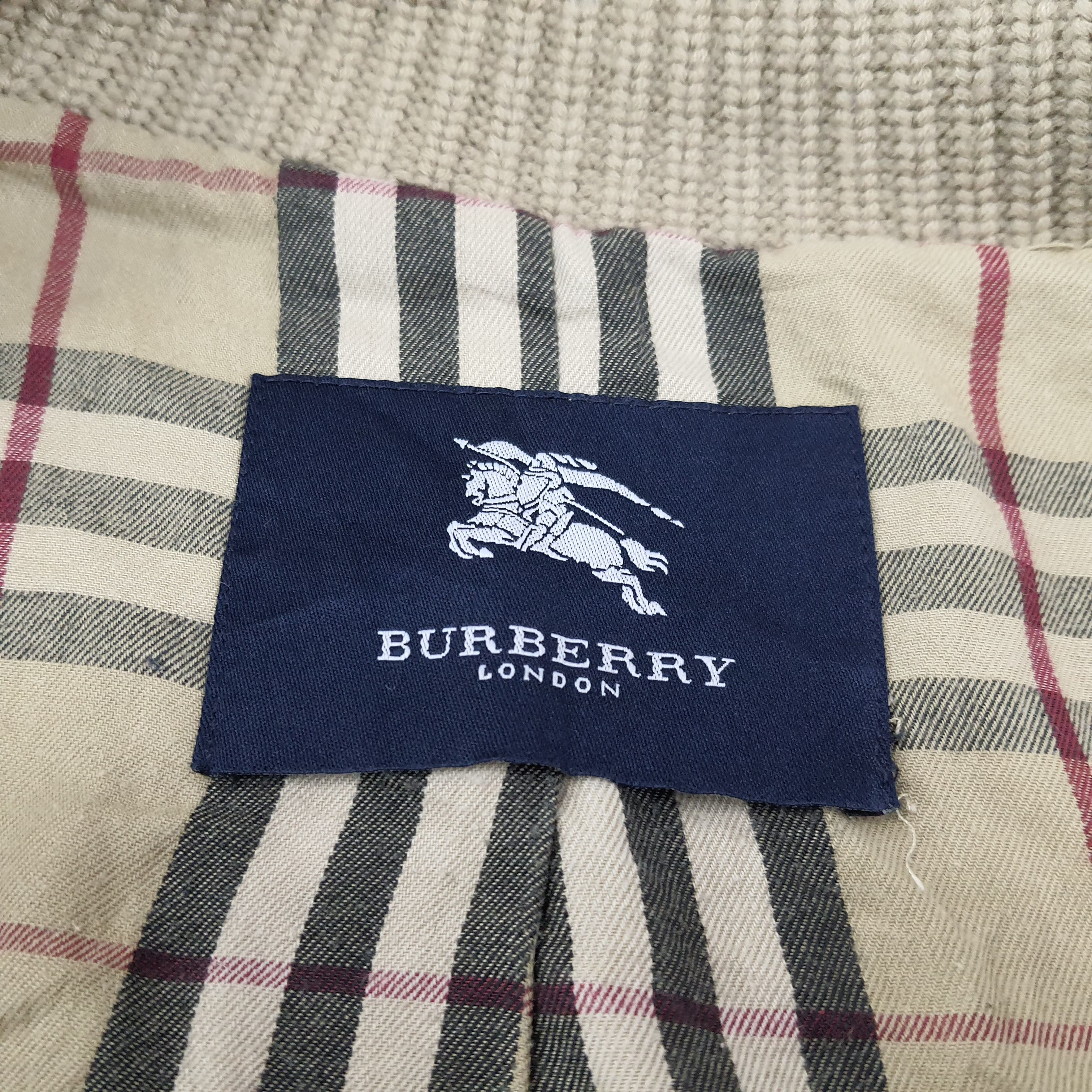 Burberry × Vintage Vintage Burberry London Nova Check Knitted Jacket Size US XL / EU 56 / 4 - 7 Thumbnail