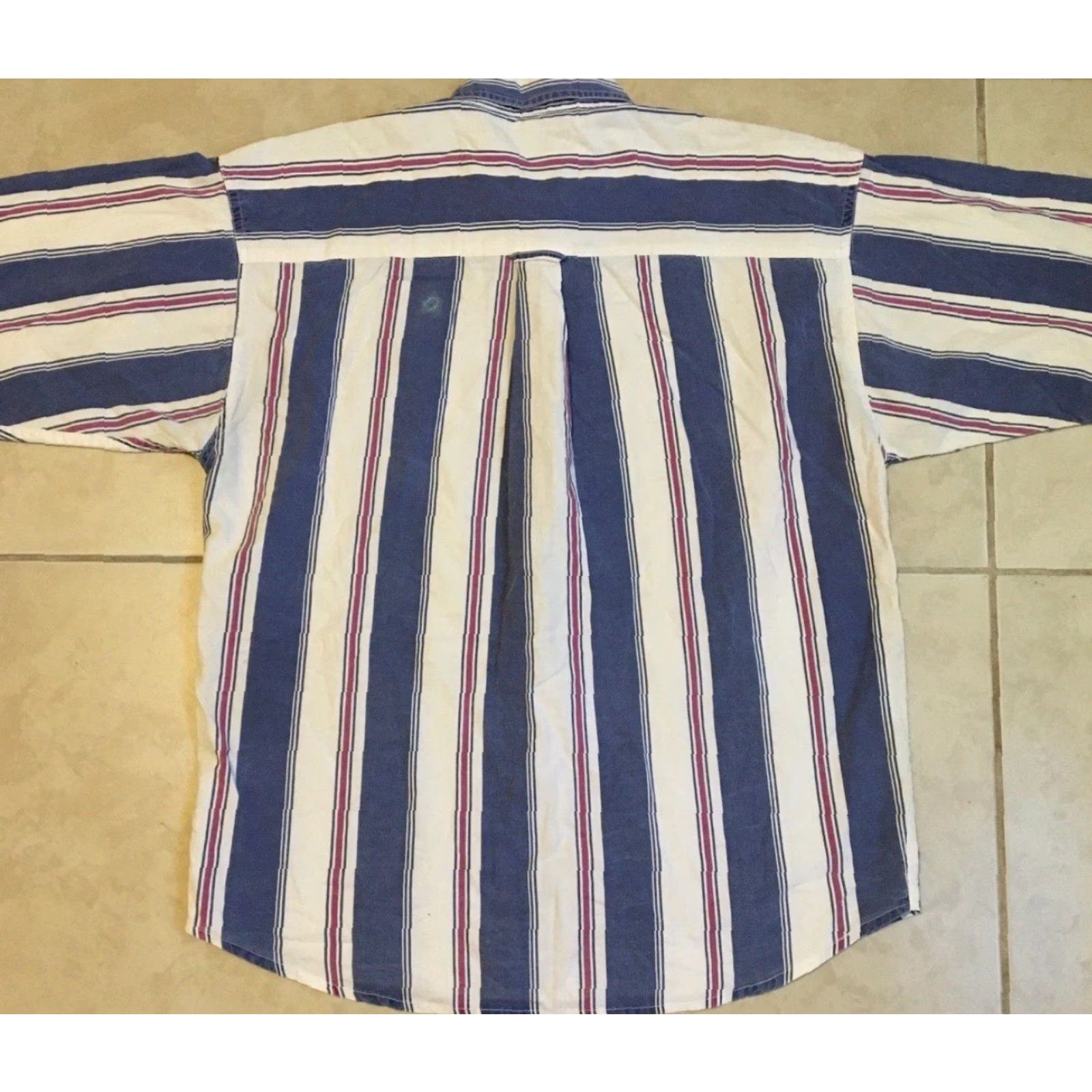 Gotcha VINTAGE 90s Striped Faded Button-Up Shirt Blue L Surf Skate Beach Grunge AOP Vaporwave Gotcha OP 80 Mens Size US L / EU 52-54 / 3 - 6 Thumbnail