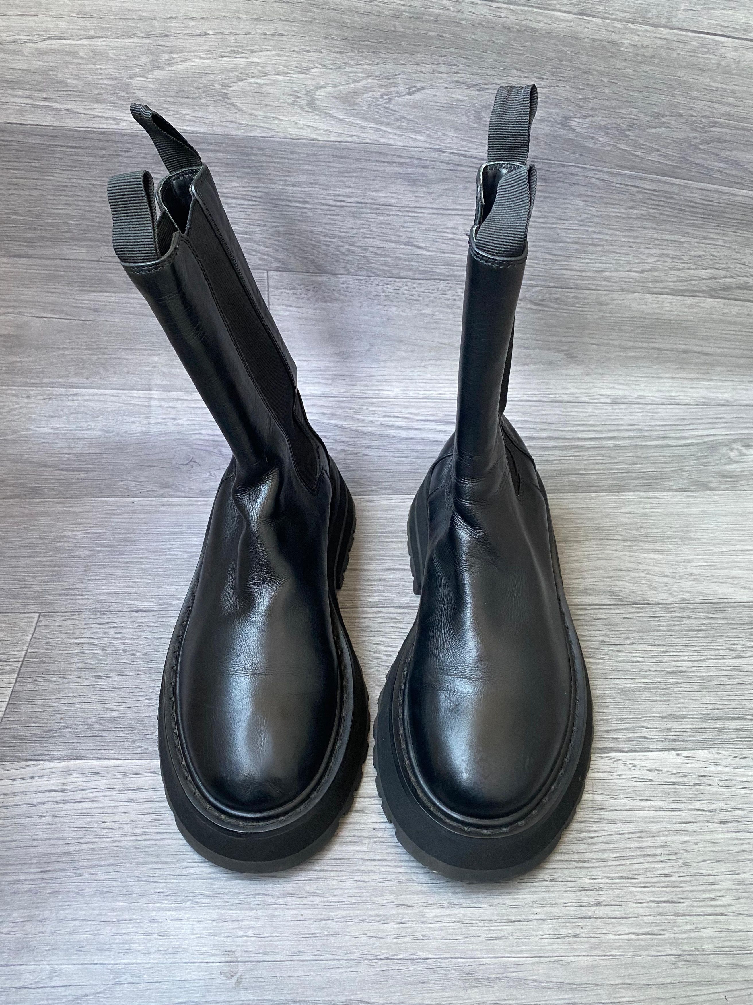 Marsell Marsell Zuccone Chelsea Black Leather Boots Sz 36 Size US 8 / IT 38 - 1 Thumbnail