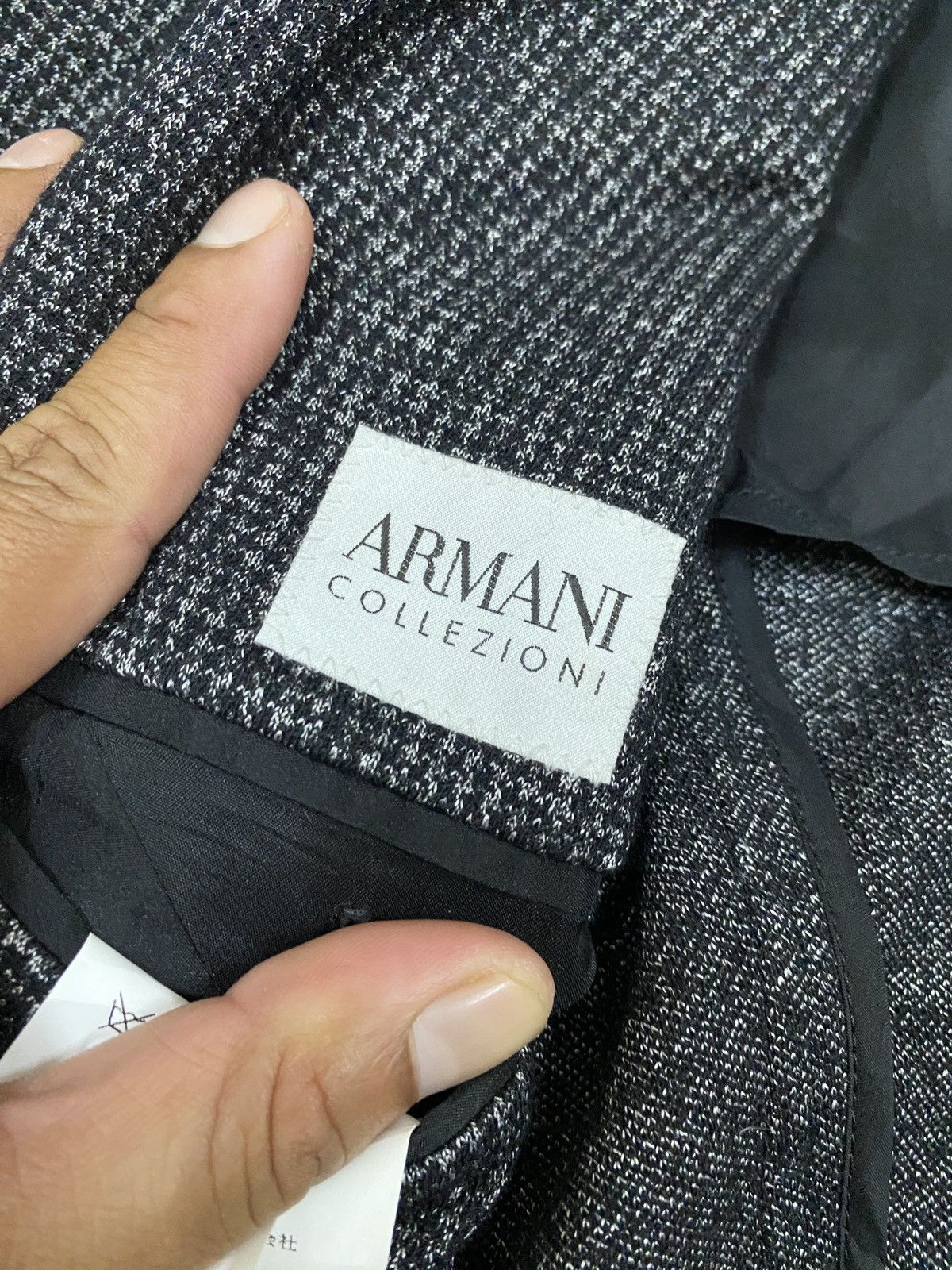 Armani Collezioni Armani Collezioni Textured Wool Blend Knit Blazer Jacket Size US L / EU 52-54 / 3 - 13 Thumbnail