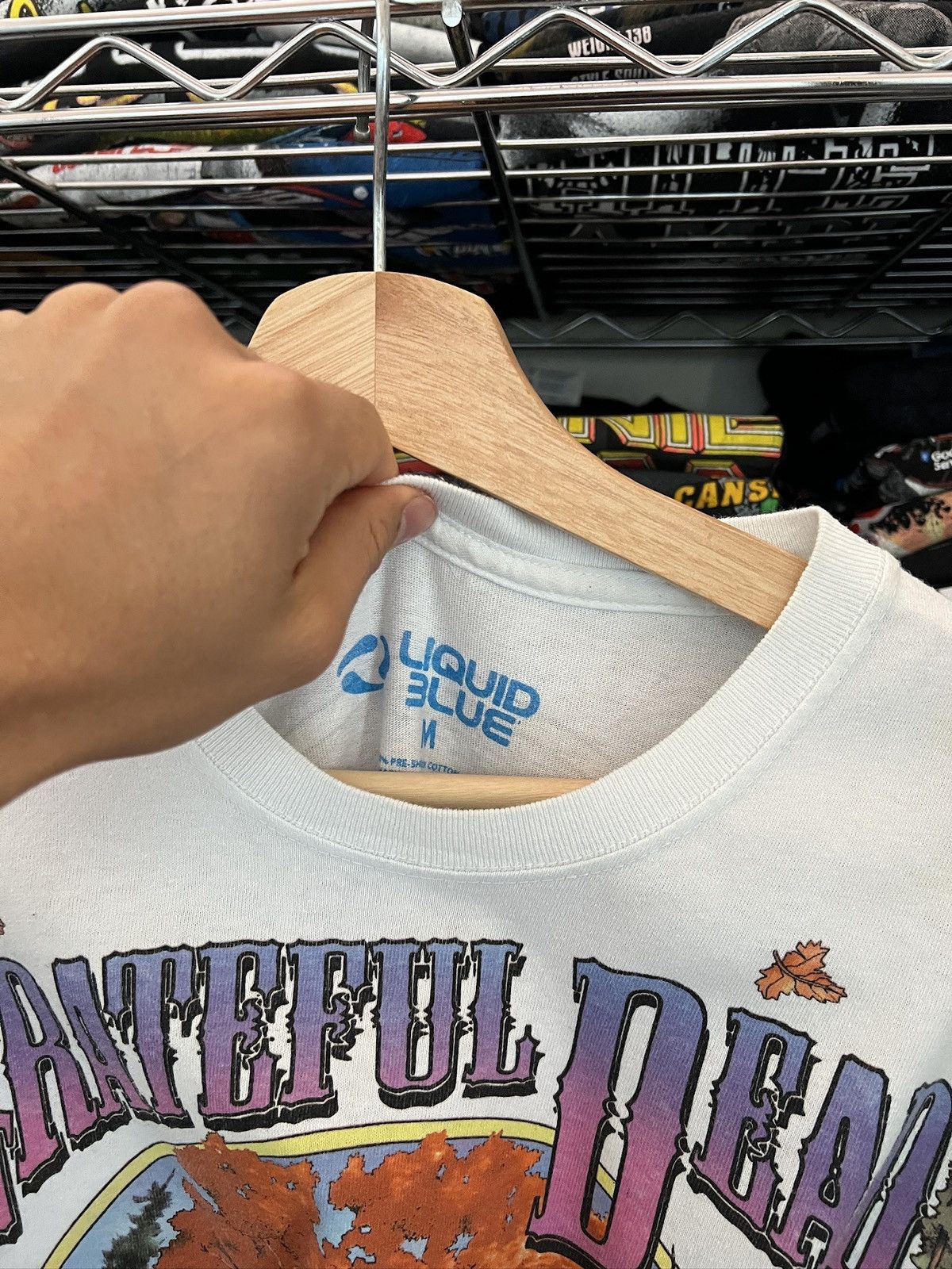 Liquid Blue 2000 Grateful Dead Fall Tour Skull Tie Dye Band Tee Size US M / EU 48-50 / 2 - 4 Thumbnail