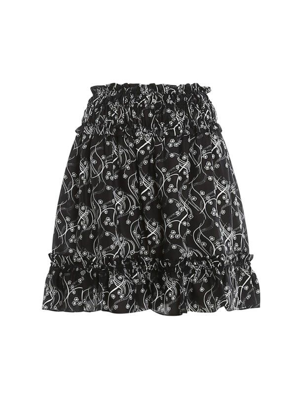 Kenzo o1y1025 Mini Skirt in Black/White Size 30" / US 8 / IT 44 - 1 Thumbnail