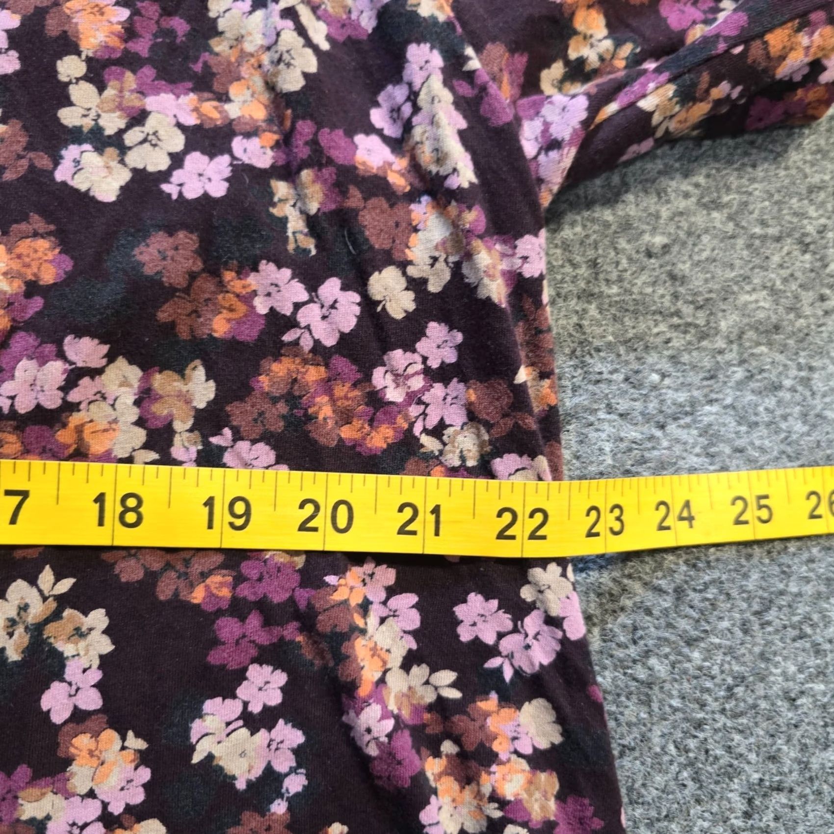 J. Jill J Jill Top Womens L purple burgundy Floral Button Front Casual Career Shirt Blouse Size L / US 10 / IT 46 - 5 Thumbnail