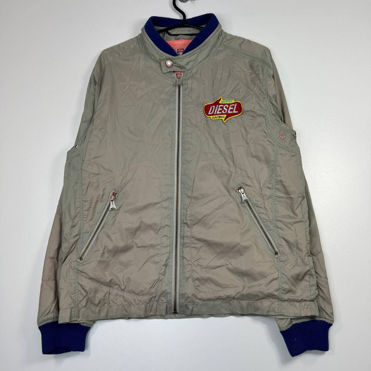 Diesel Diesel Racing Bomber Jacket Grey Lightweight Zip Up Size XL Size US L / EU 52-54 / 3 - 1 Thumbnail