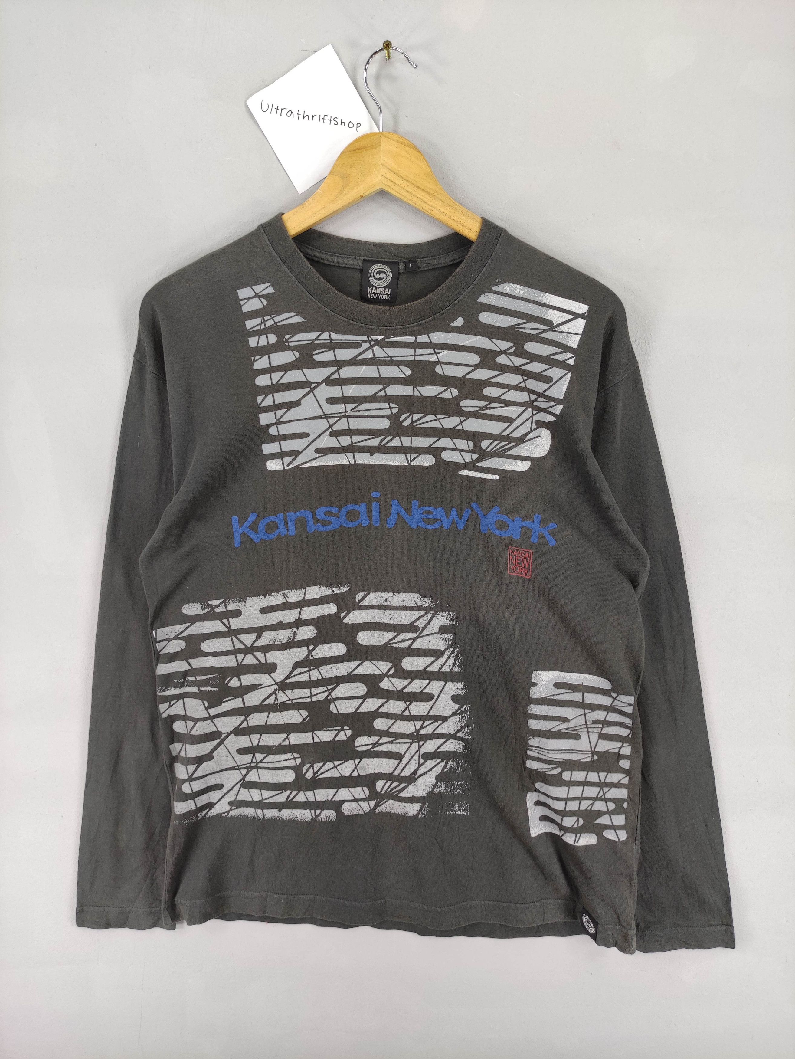 Kansai Yamamoto Vintage Kansai NewYork Long Sleeve Big Logo Size US L / EU 52-54 / 3 - 1 Thumbnail