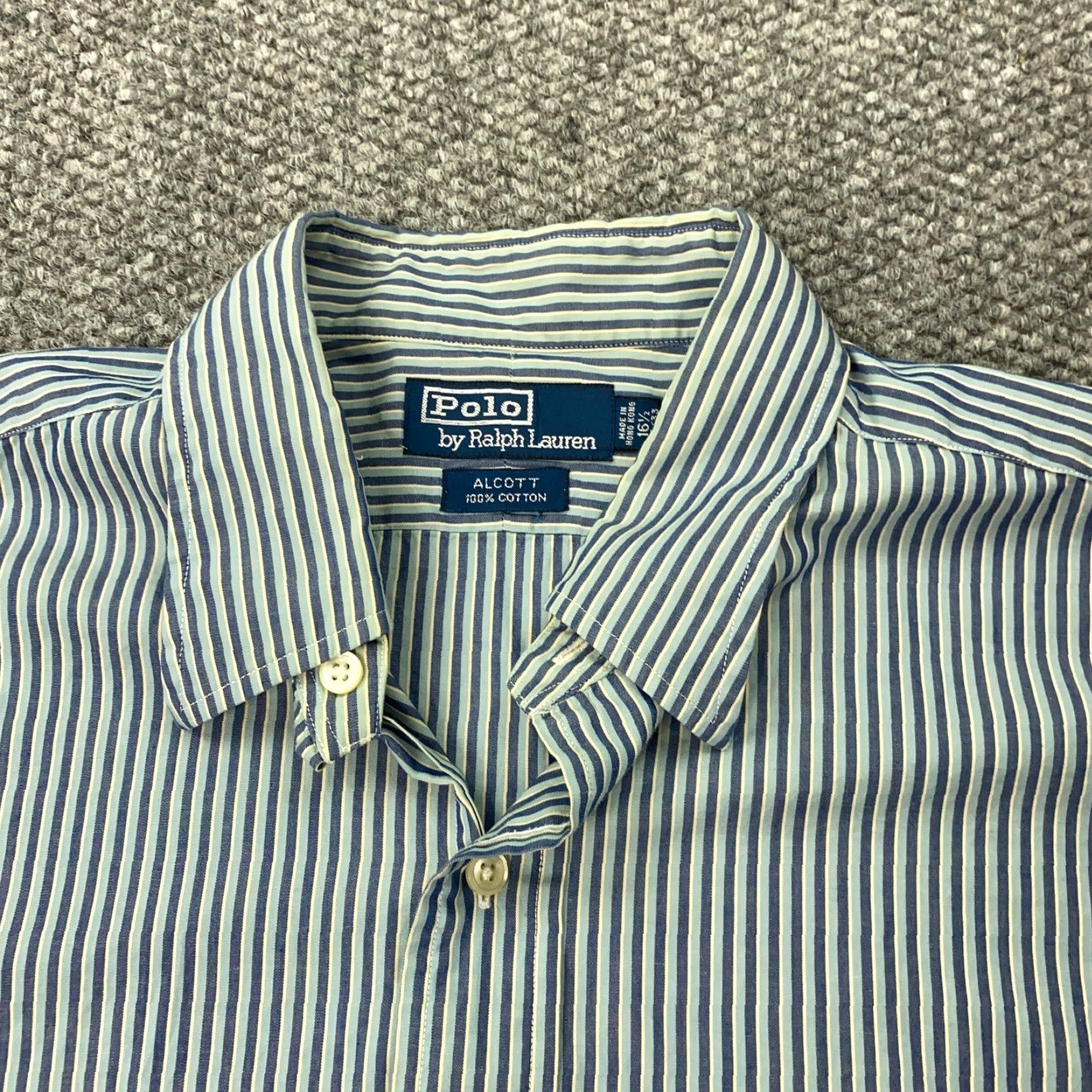 Polo Ralph Lauren VTG Polo Ralph Lauren Alcott Shirt Mens 16.5 Blue Striped Pony 90s Polo Ralph Lauren Shirt Mens 16.5 Blue Striped Pony 90s Size US L / EU 52-54 / 3 - 3 Thumbnail