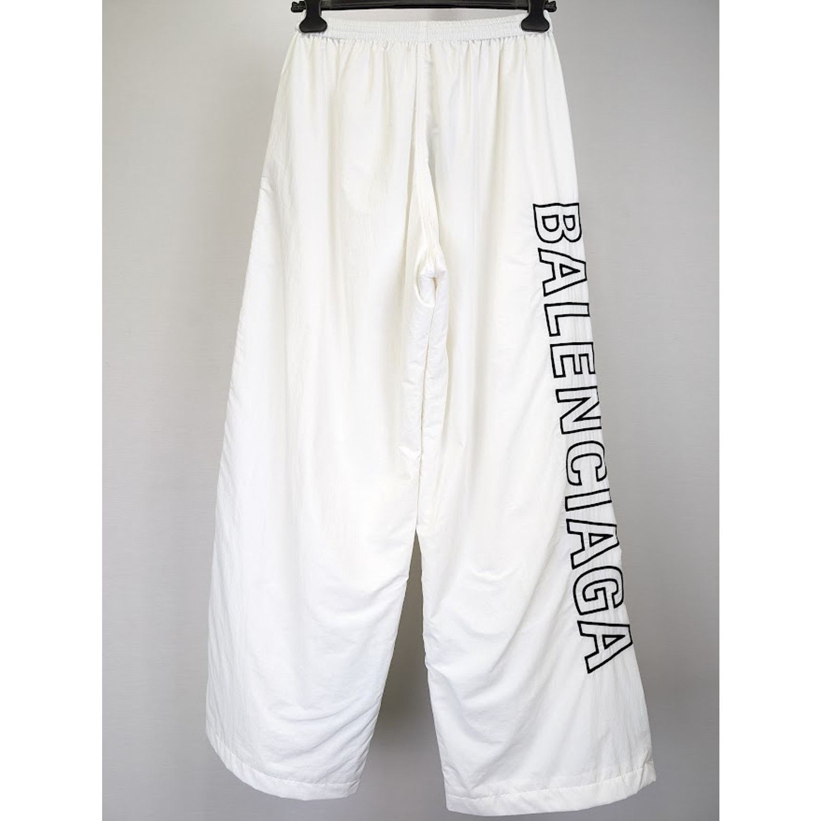 Balenciaga o1rshd1 Light Track Nylon Tracksuit Pants in White Size US 34 / EU 50 - 12 Thumbnail