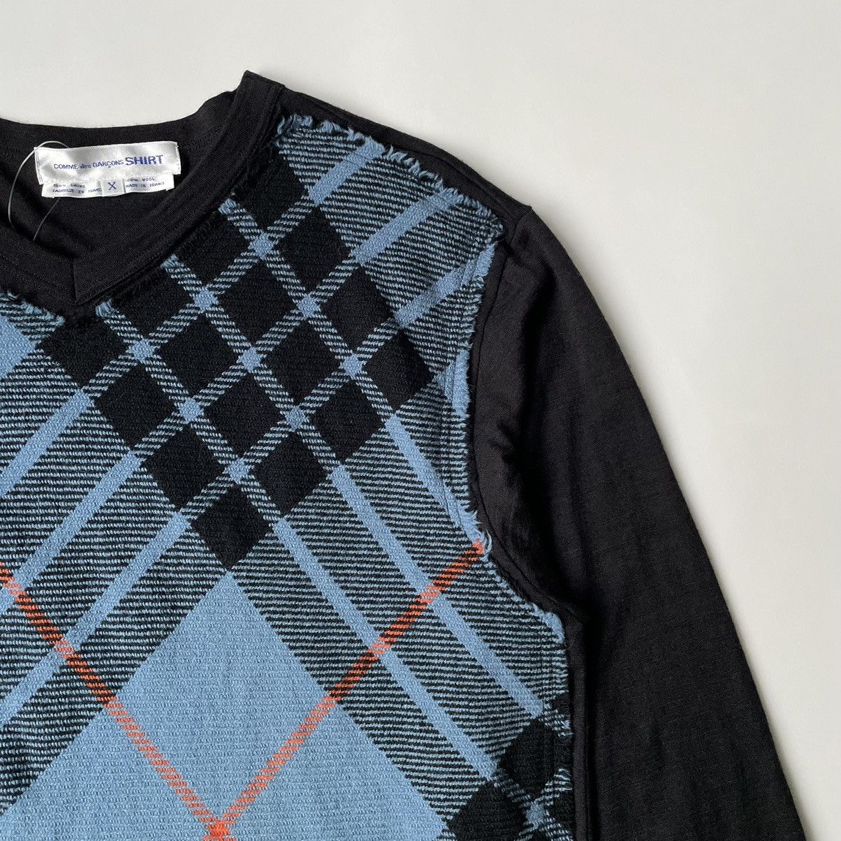 Comme des Garcons ‘Raw Edge Tartan Check’ Wool Sweater Size US L / EU 52-54 / 3 - 6 Thumbnail