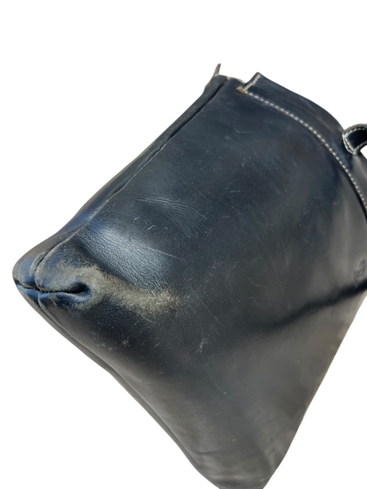 Leather CI-VA Distress Scratches Patina Leather Tote Bag Size ONE SIZE - 17 Thumbnail