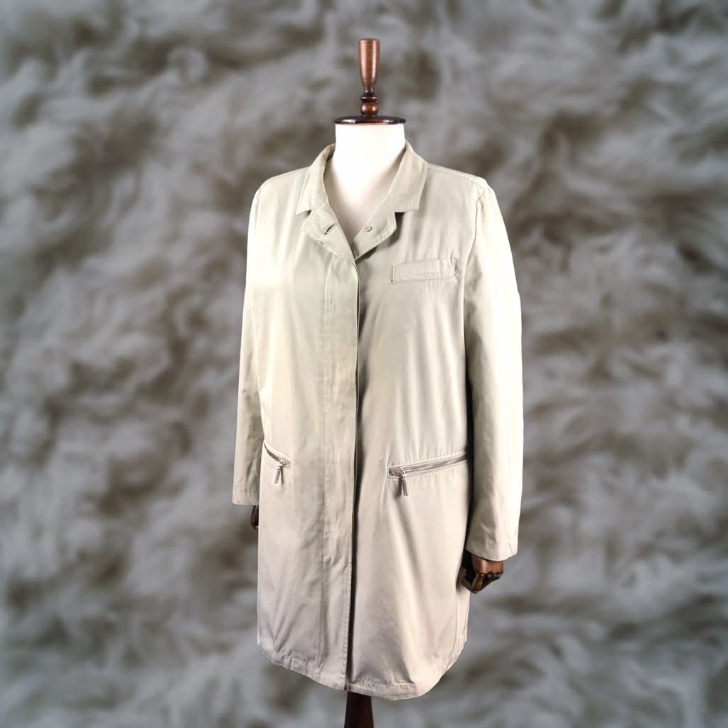 Vintage Gimo's Trench Coat Women Beige Polyester Size 48 Size XL / US 12-14 / IT 48-50 - 1 Thumbnail