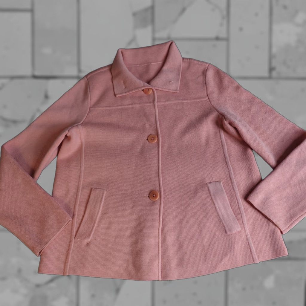 Talbots Talbots Jacket Womens L Pink Merino Wool 100% Wool Solid Lined Vintage N/A? Size L / US 10 / IT 46 - 1 Thumbnail