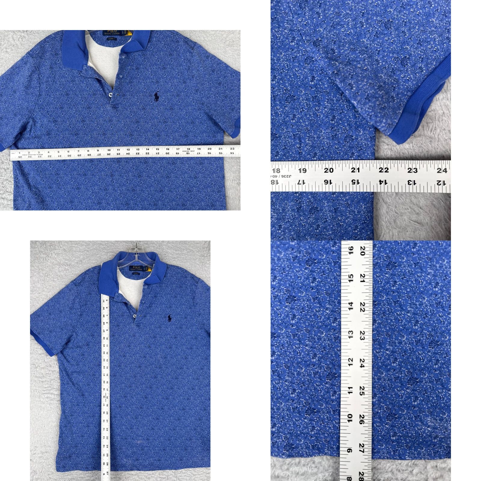 Ralph Lauren Ralph Lauren Polo Shirt Men L Blue Floral Cotton Classic Fit Modern American Sports Mens Size US L / EU 52-54 / 3 - 8 Thumbnail