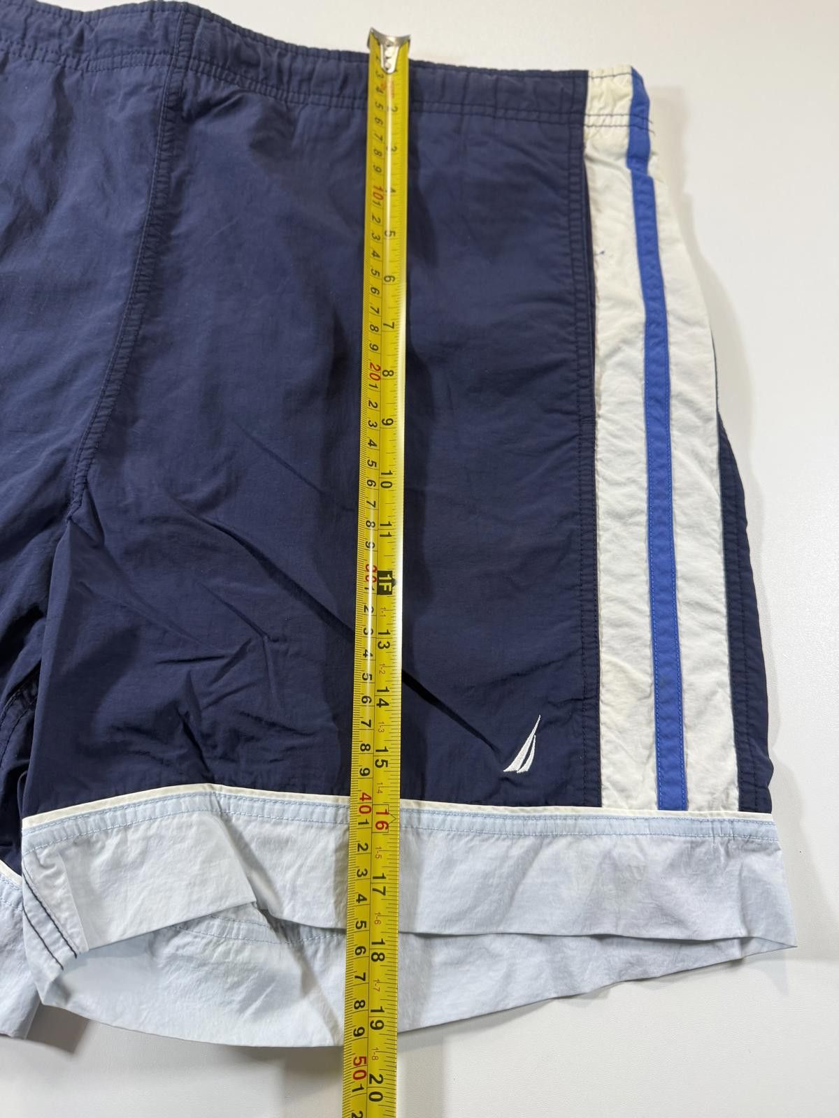 Nautica Nautica Men's Navy Blue Swim Shorts with White and Blue M Size US 32 / EU 48 - 5 Thumbnail