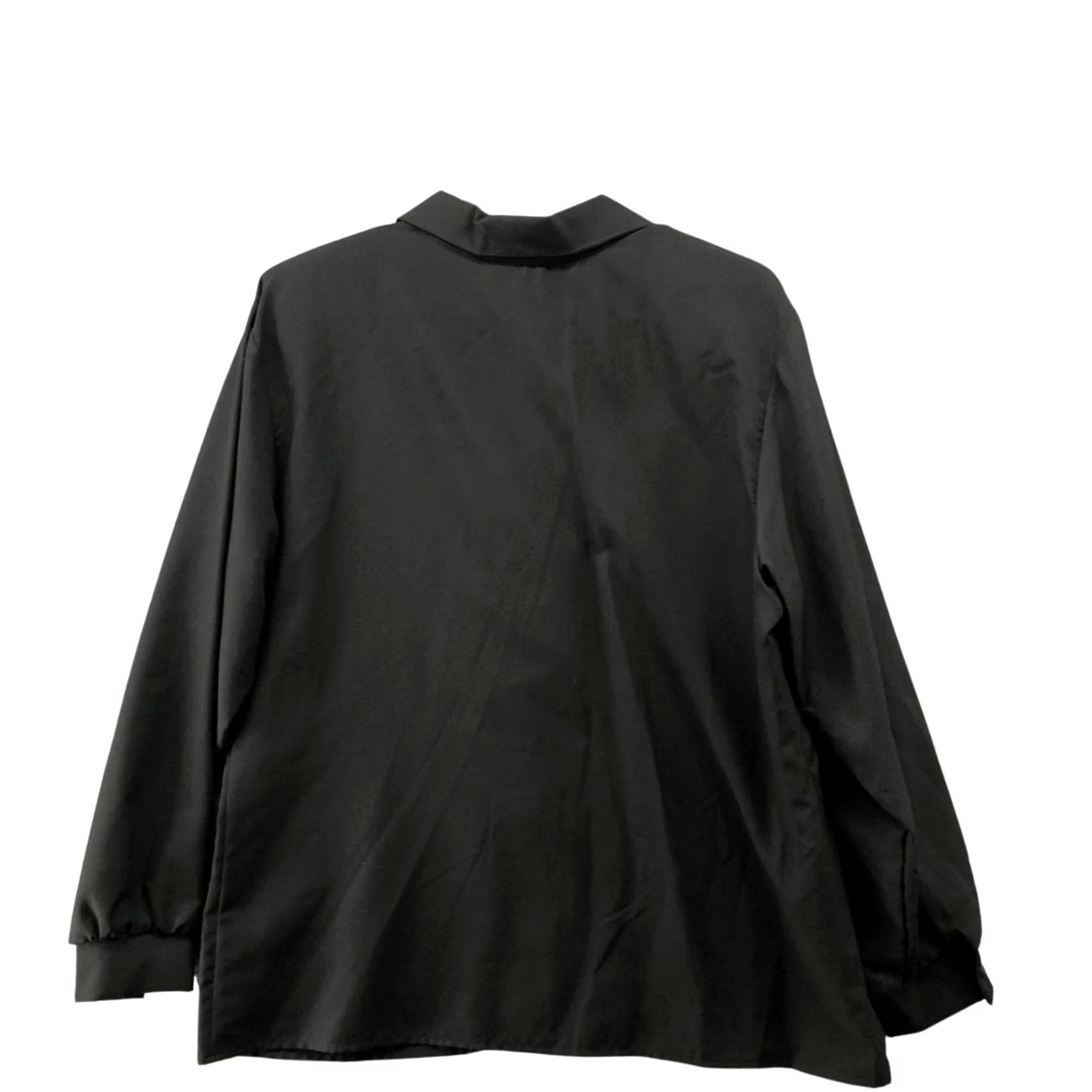 Vintage VINTAGE Jessica Scott Blouse Shirt Women S 90s 80s Black Collared Long Sleeve Button NWT Size S / US 4 / IT 40 - 2 Thumbnail