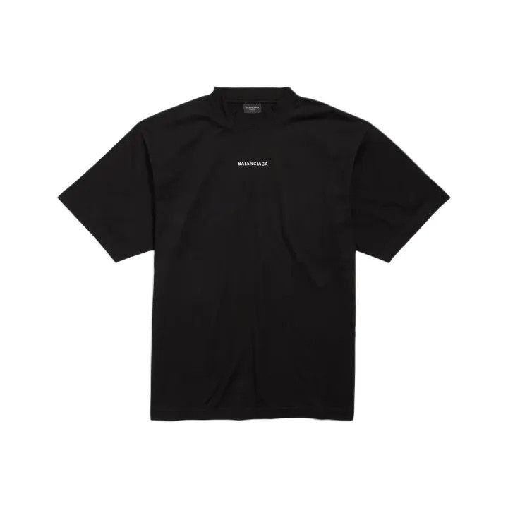 Balenciaga Balenciaga Black Logo Print Short Sleeve T-Shirt Size US XL / EU 56 / 4 - 1 Thumbnail