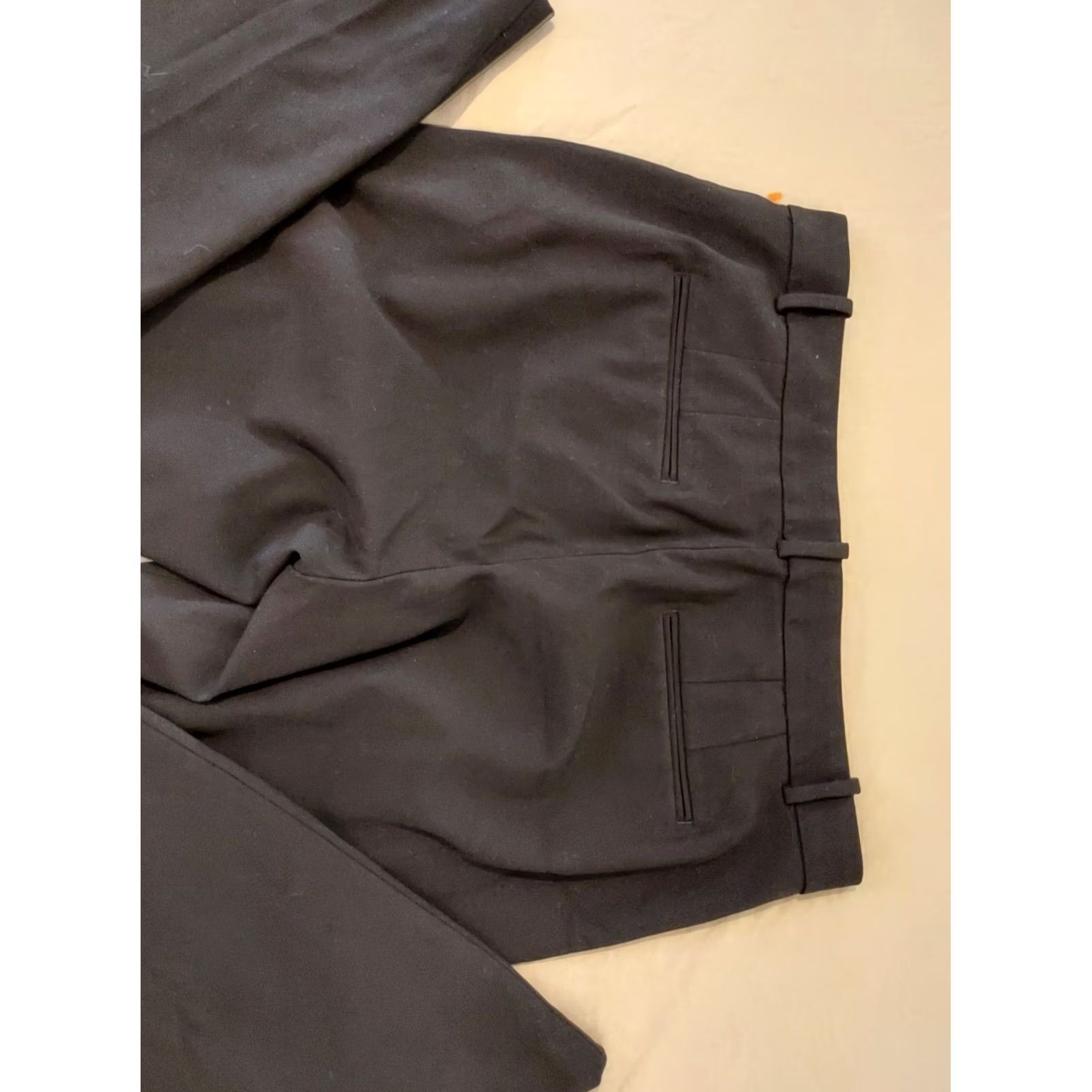 Ann Taylor Womens Ann Taylor Black Dress Pants 12 Trouser Slack Chino Khaki Size 34" / US 12 / IT 48 - 2 Thumbnail