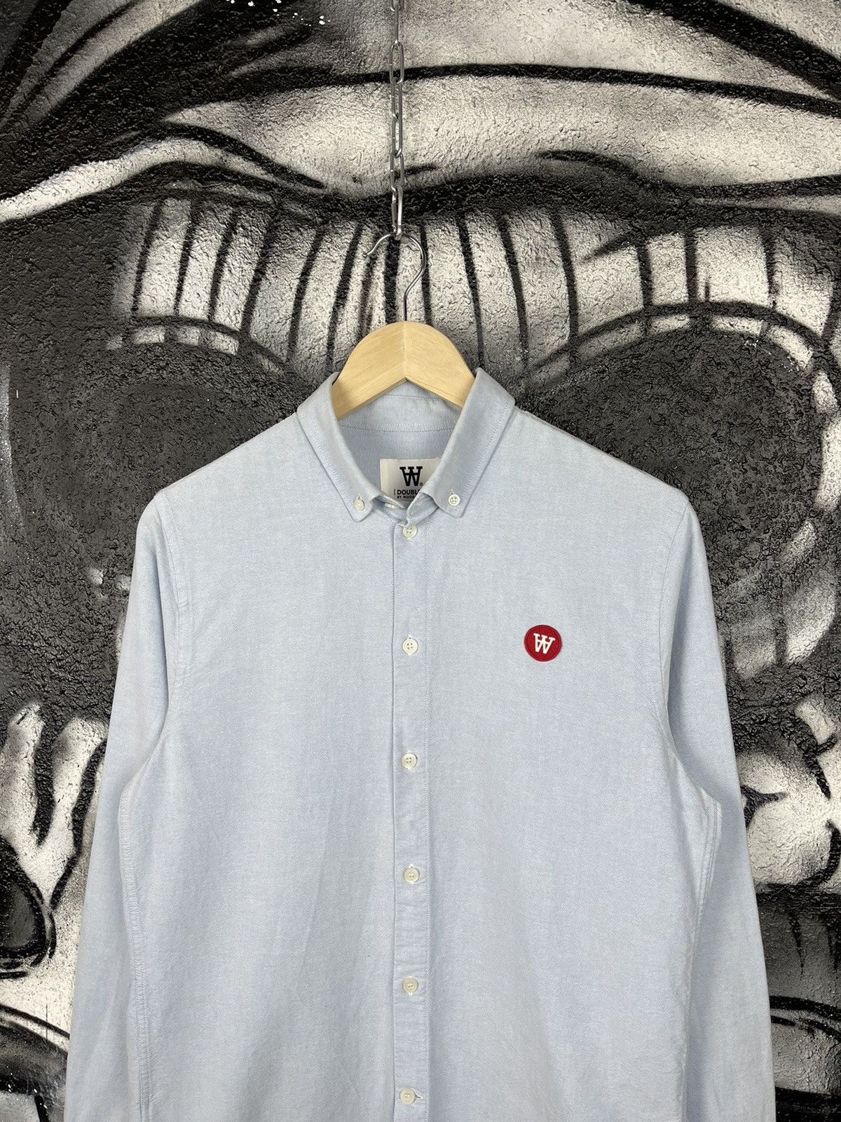 Wood Wood Wood Wood Double A Ted Oxford Cotton Shirt Men’s Size XS Size US XS / EU 42 / 0 - 5 Thumbnail