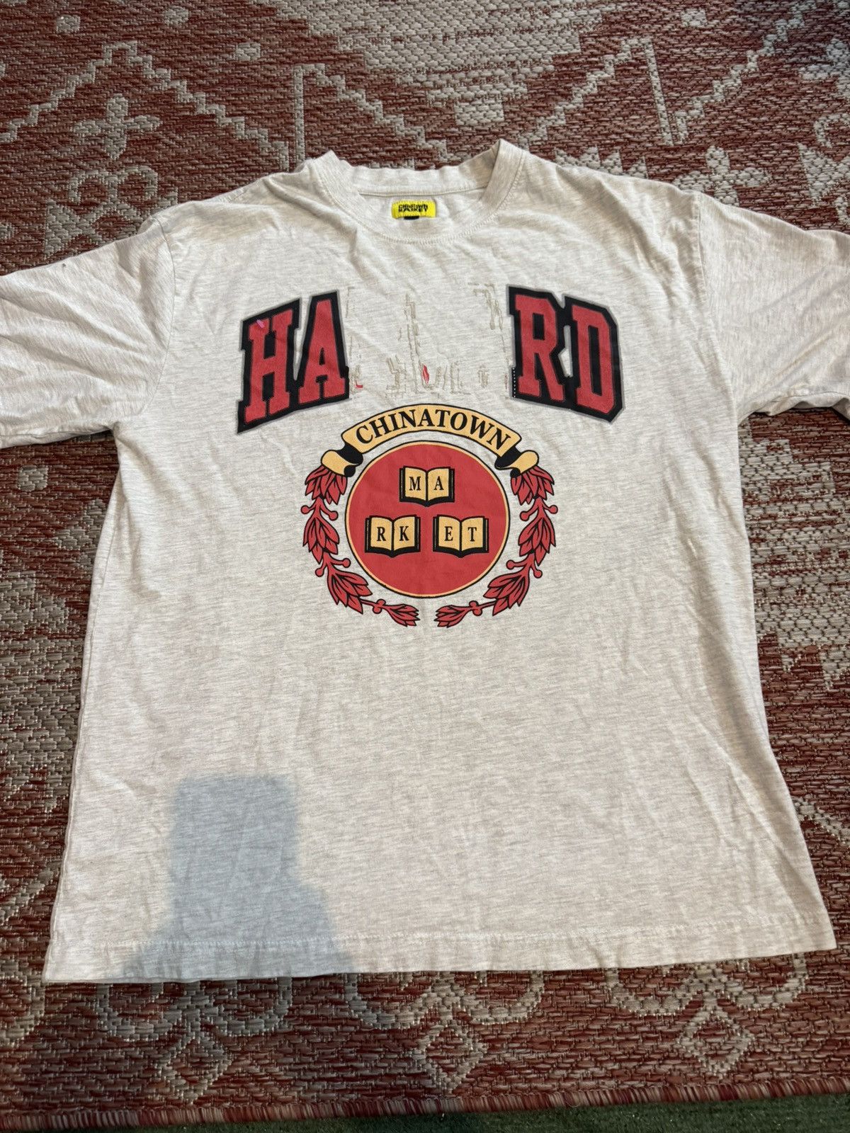 Market Chinatown Market “Market” Varsity Tee Sz XL Grey Size US XL / EU 56 / 4 - 1 Thumbnail