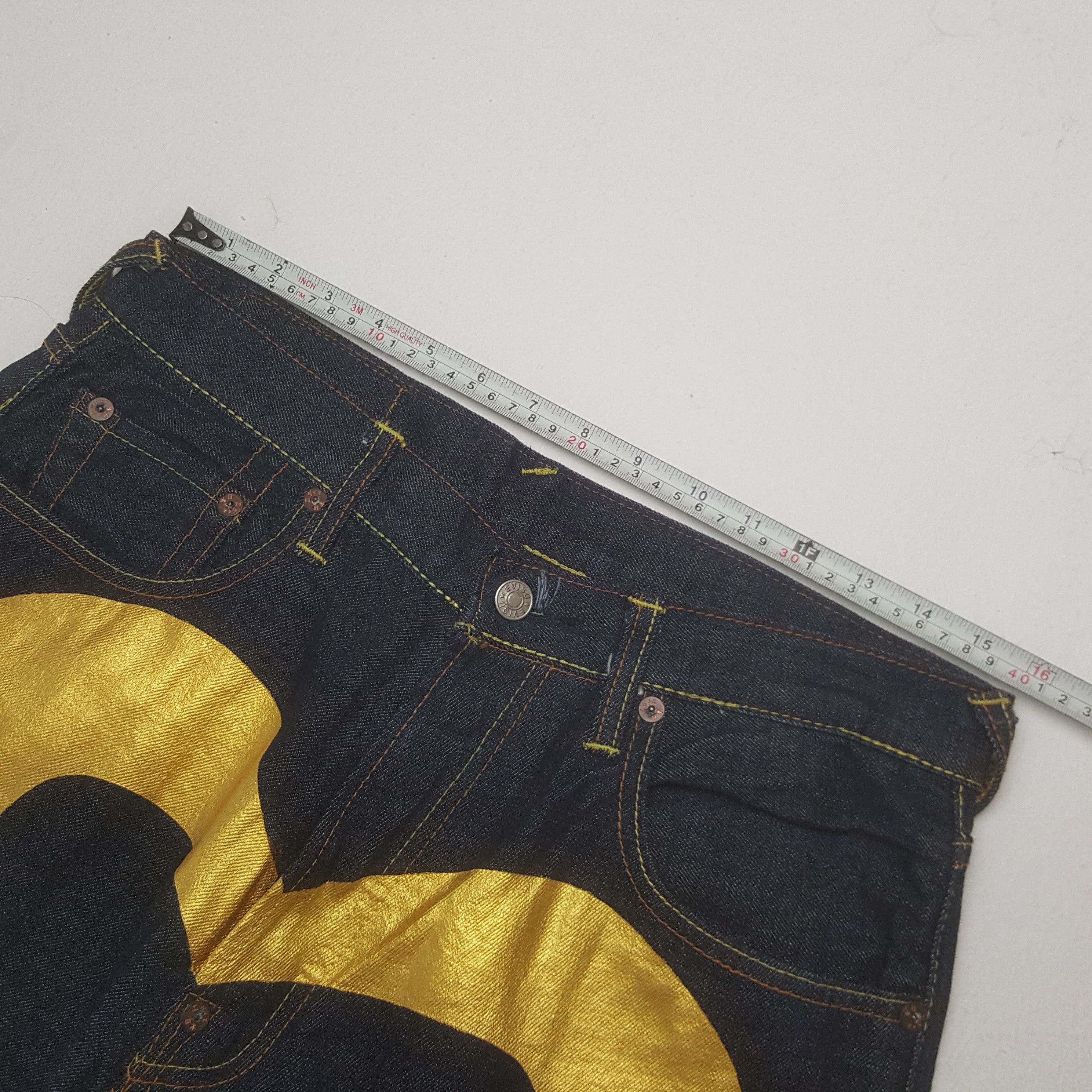 Evisu × Vintage Vintage Evisu Japan Custom Daicock Art Denim Jeans Size US 31 - 7 Thumbnail