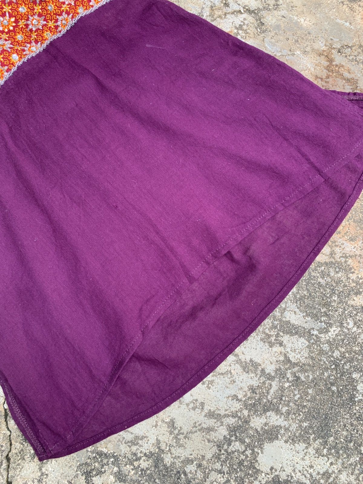 Japanese Brand Unknown Purple Multifabric Floral Sequin Halter Tank Top Size S / US 4 / IT 40 - 5 Thumbnail