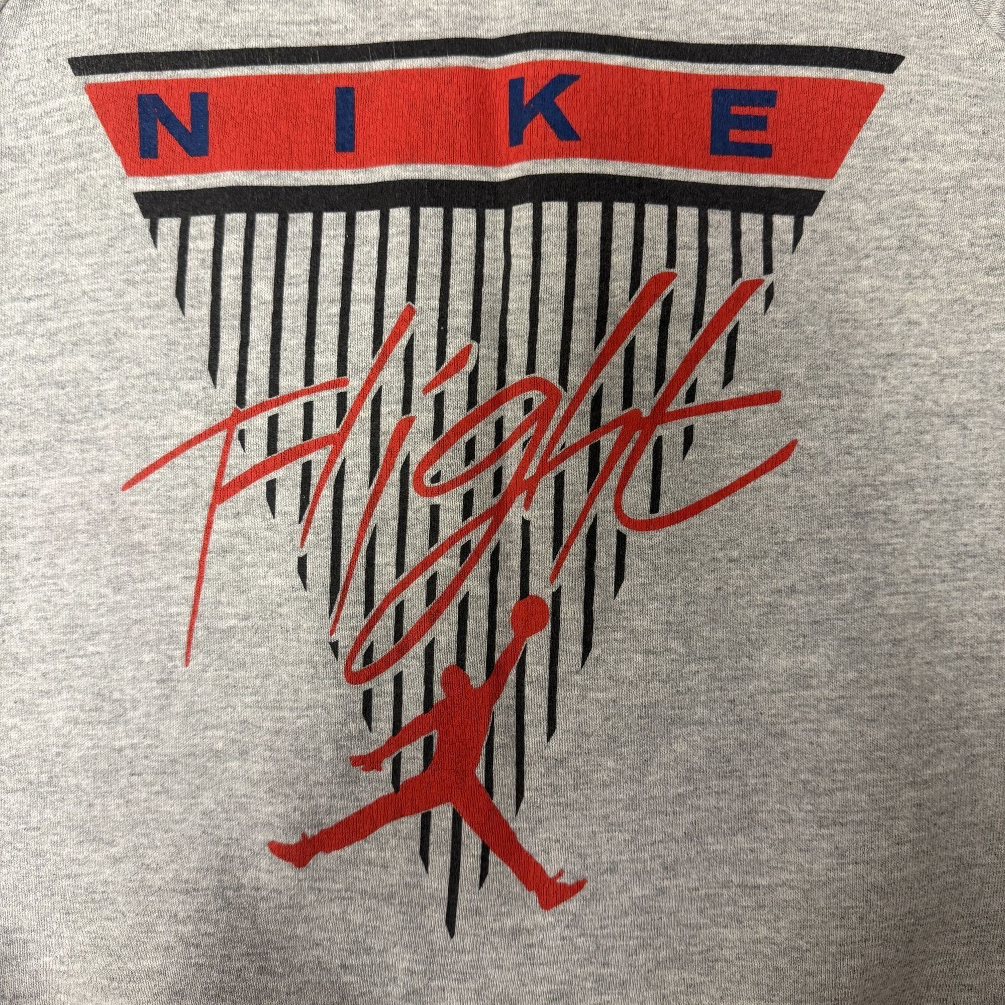 Fruit Of The Loom Vtg HEATHER NIKE FLIGHT Air Jordan USA 50/50 Sweatshirt Size US L / EU 52-54 / 3 - 2 Thumbnail