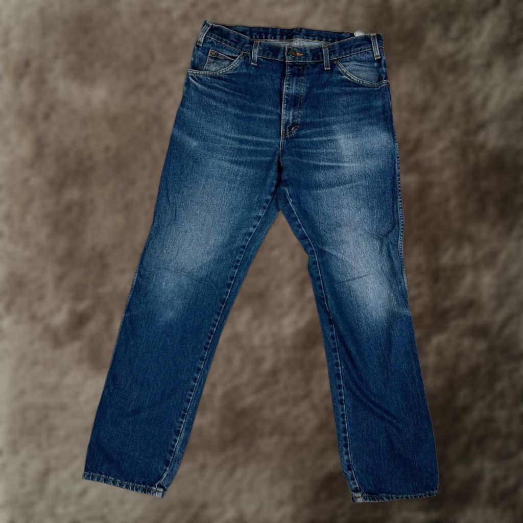 Dickies Dickies Jeans Mens 34x34 Blue Denim Straight Leg Workwear Classic Cotton Mens Blue Jeans Straight Leg 34 34 Cotton Dickies Size US 34 / EU 50 - 1 Thumbnail