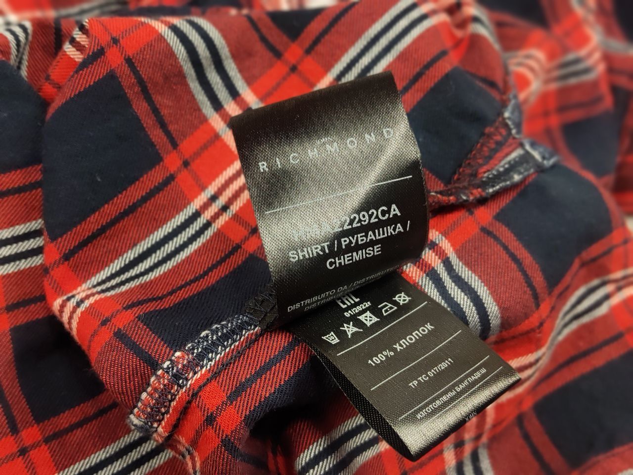 John Richmond John Richmond Design Oversized Red Black Check Flannel Shirt Size US XL / EU 56 / 4 - 16 Thumbnail