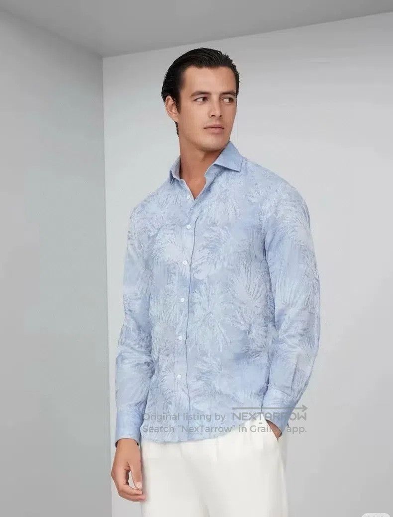 Brunello Cucinelli Brunello Cucinelli Linen Blended Shirt Size US M / EU 48-50 / 2 - 1 Thumbnail