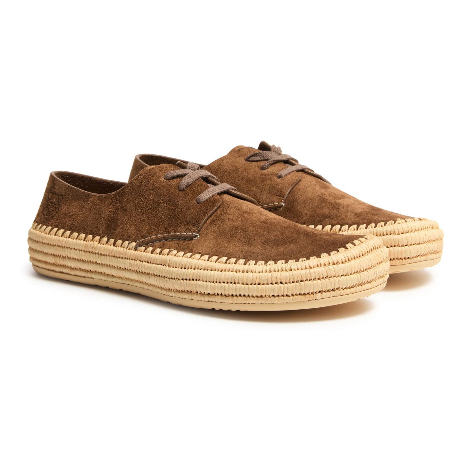 Loewe LOEWE Rio Taupe Suede Lace Espadrilles New & Authentic (Men' Size US 11 / EU 44 - 2 Thumbnail