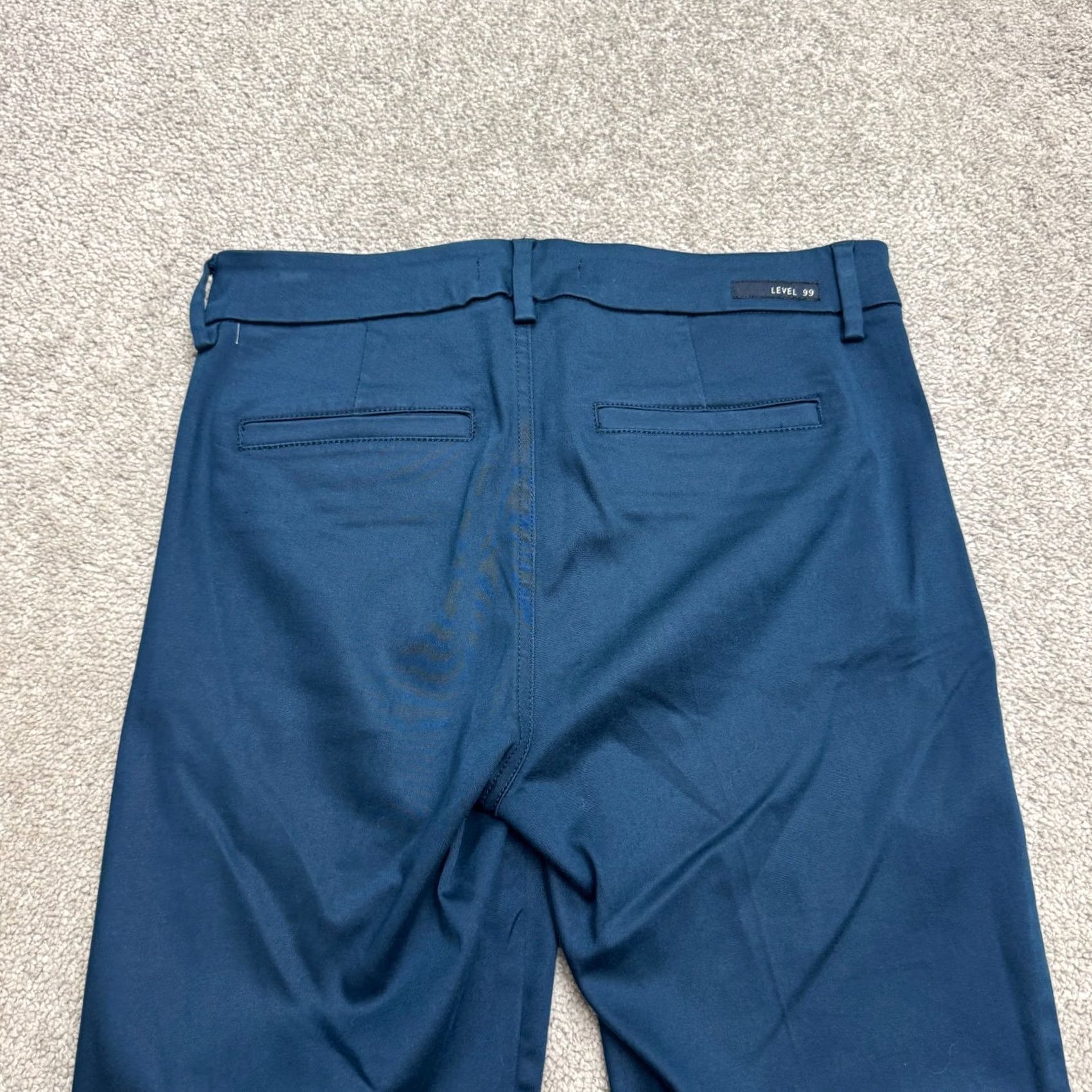 Altea Level 99 Nocturnal Flared Stretch Pants Womens 27 Teal Blue Zip Pockets Mid Rise Size 27" / US 4 / IT 40 - 4 Thumbnail