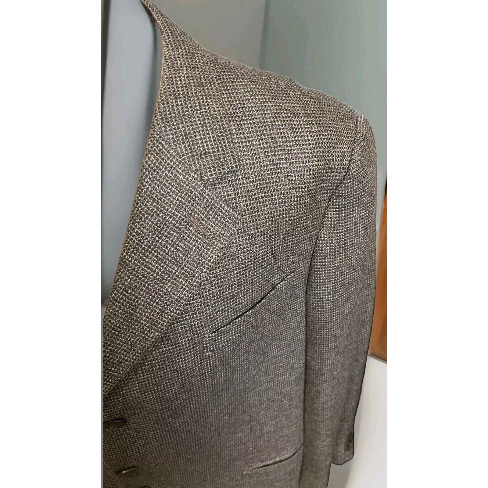 Armani Collezioni Armani Collezioni 3bt Gray Blazer 46R Size 46R - 4 Thumbnail