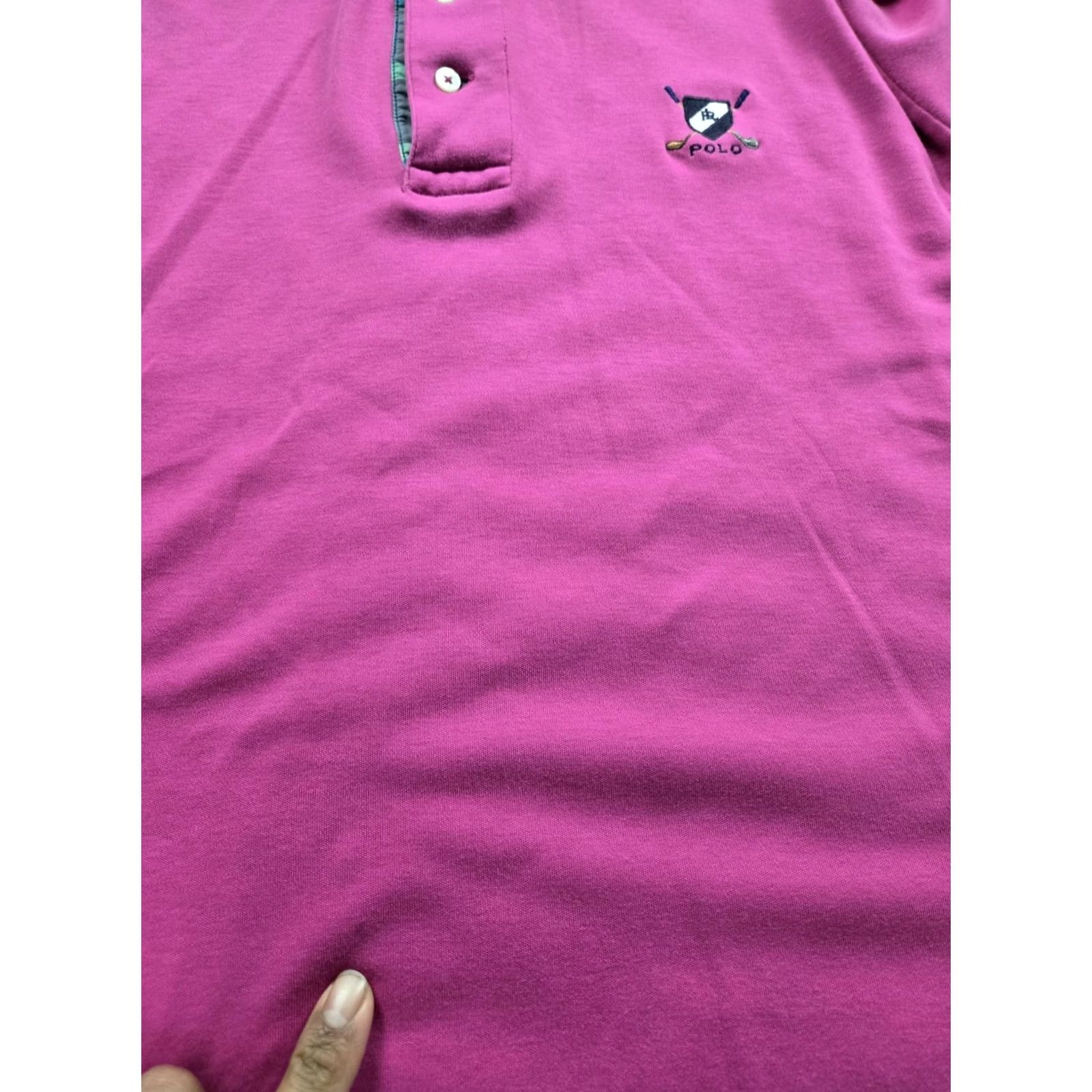 Polo Ralph Lauren VINTAGE Polo Ralph Lauren Polo Shirt Large Pink Golf Crest Short Sleeve 90s Mens Polo Shirt Size US L / EU 52-54 / 3 - 3 Thumbnail