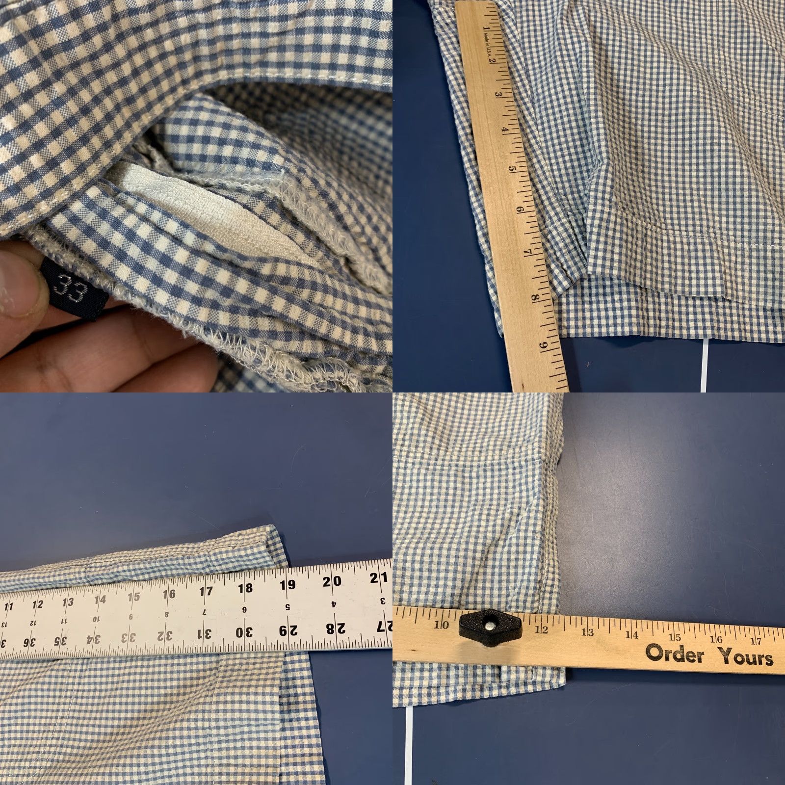 Polo Ralph Lauren VINTAGE Polo Ralph Lauren Chino Short Mens 33x8 White Blue Check Casual Shirt Mens Vintage Polo Ralph Lauren Chino Short 33x8 White/Blue Check Casual Size US XS / EU 42 / 0 - 9 Thumbnail