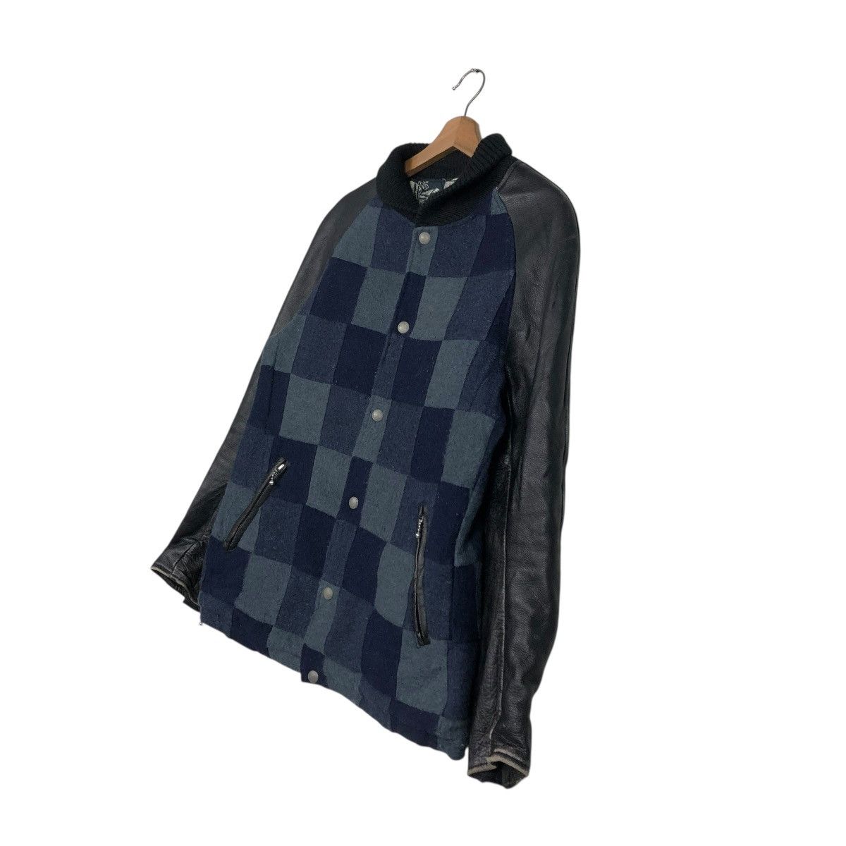 Vintage 🔥VINTAGE CAFE RACER LEATHER JACKET TK JAPAN TARTAN DESIGN Size US M / EU 48-50 / 2 - 4 Thumbnail