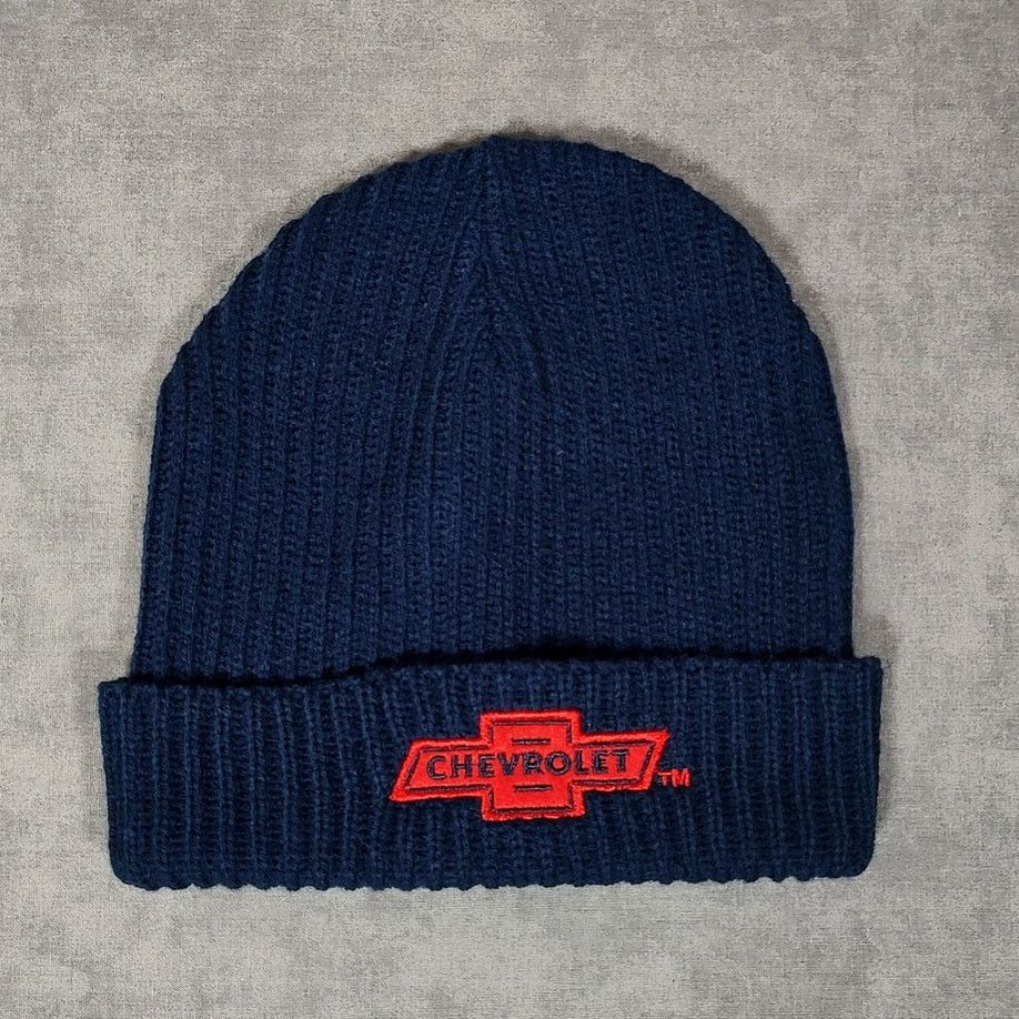 Chevrolet Chevrolet navy rib knit casual outdoors beanie unisex OSFM Size ONE SIZE - 1 Thumbnail