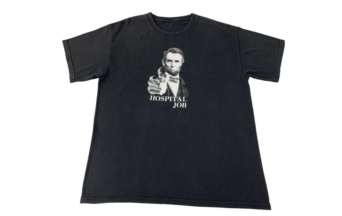 Hospital Job Abraham Lincoln President US Black Printed Tee