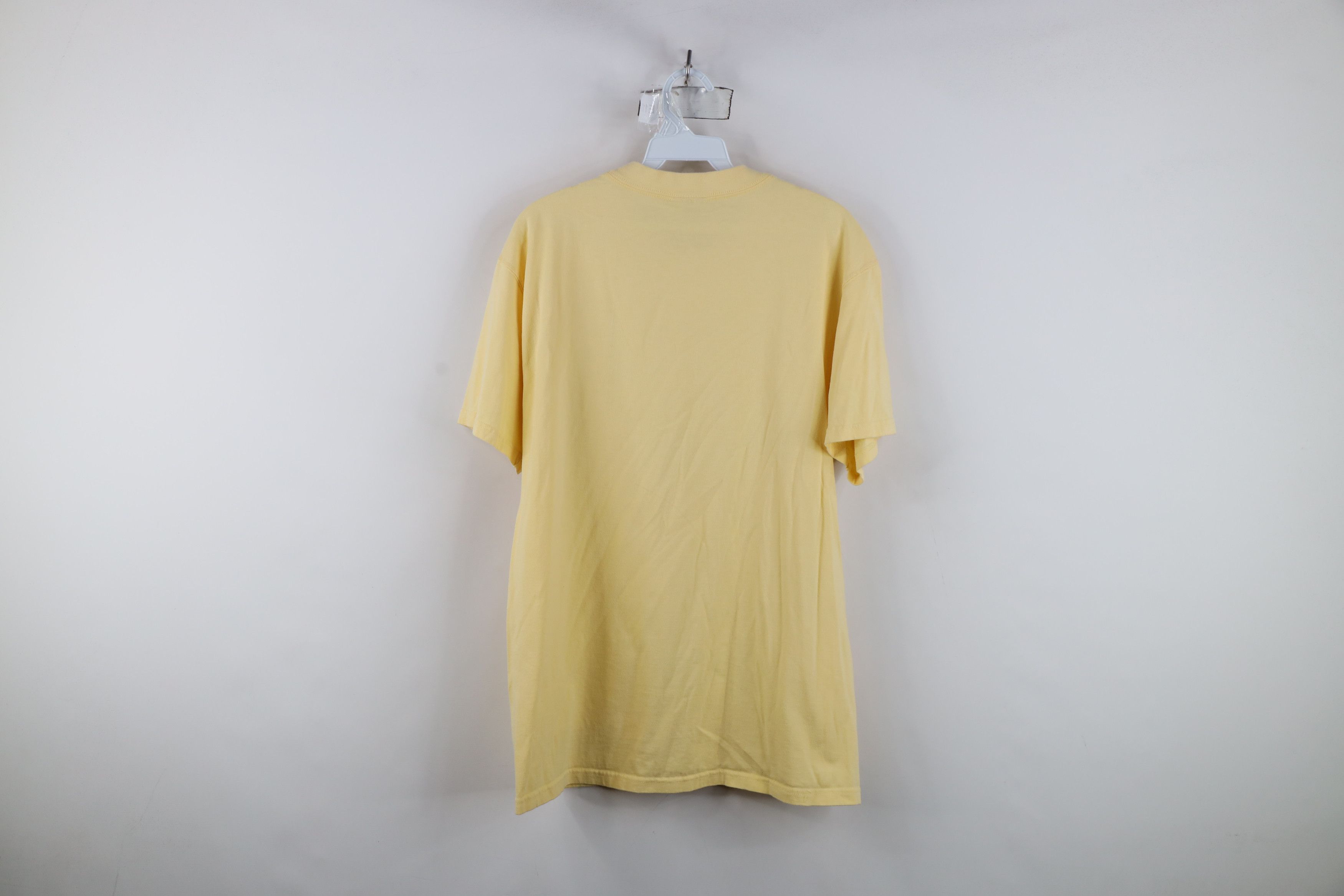 Vintage Vintage 90s Streetwear Heavyweight Cotton T-Shirt Yellow Size US M / EU 48-50 / 2 - 11 Thumbnail