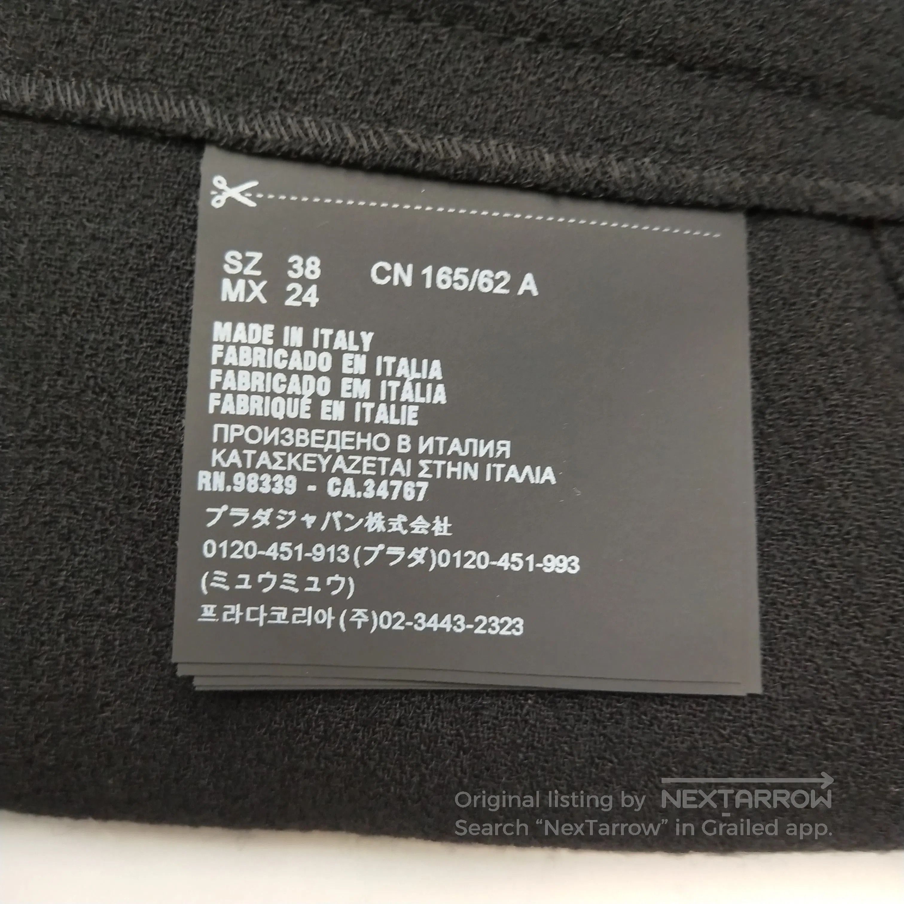 Prada Prada Wool Black A. Size 37" - 6 Thumbnail