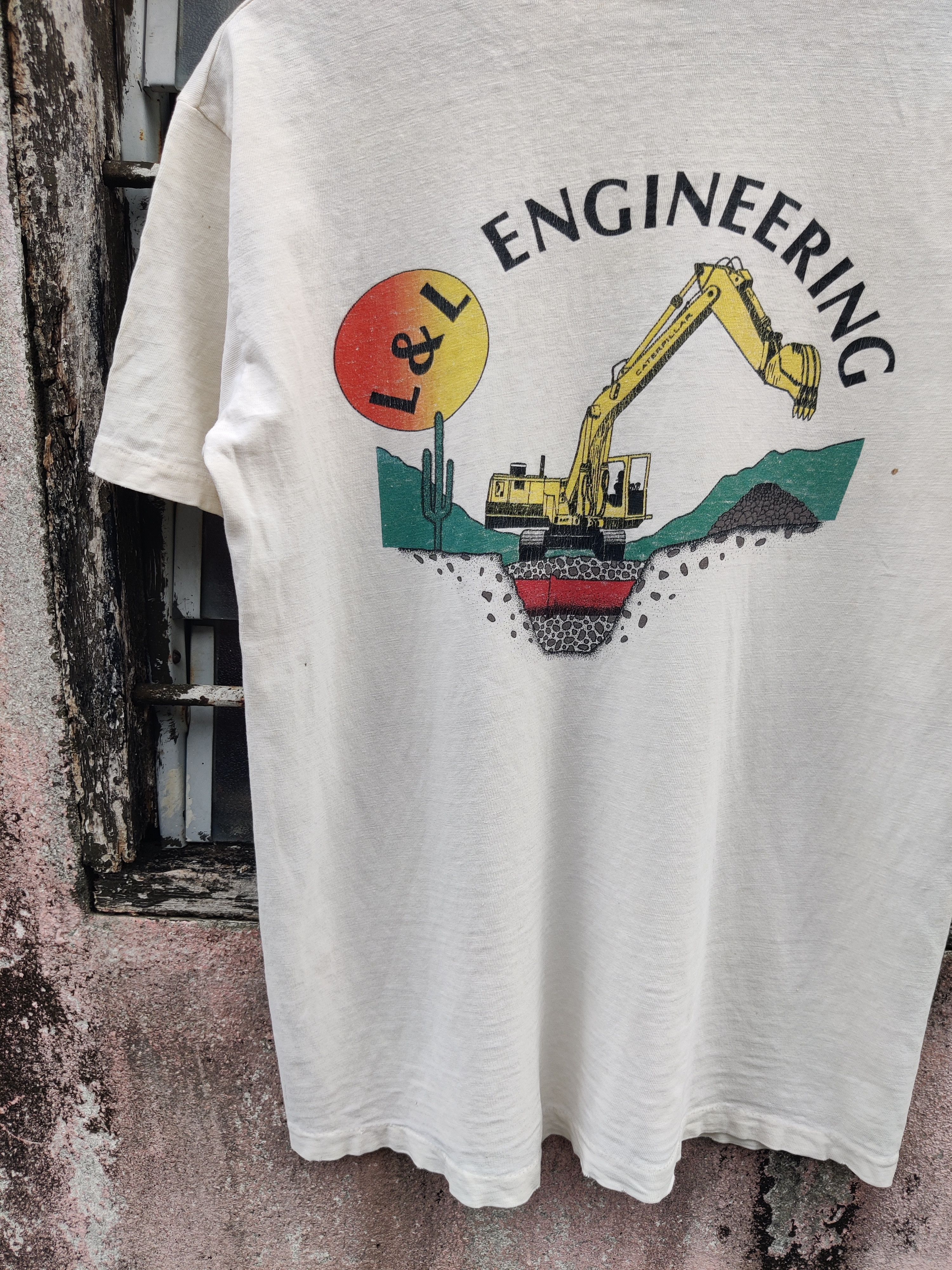 Caterpillar Vintage Distressed L&L Engineering Caterpillar Shirt Size US S / EU 44-46 / 1 - 4 Thumbnail