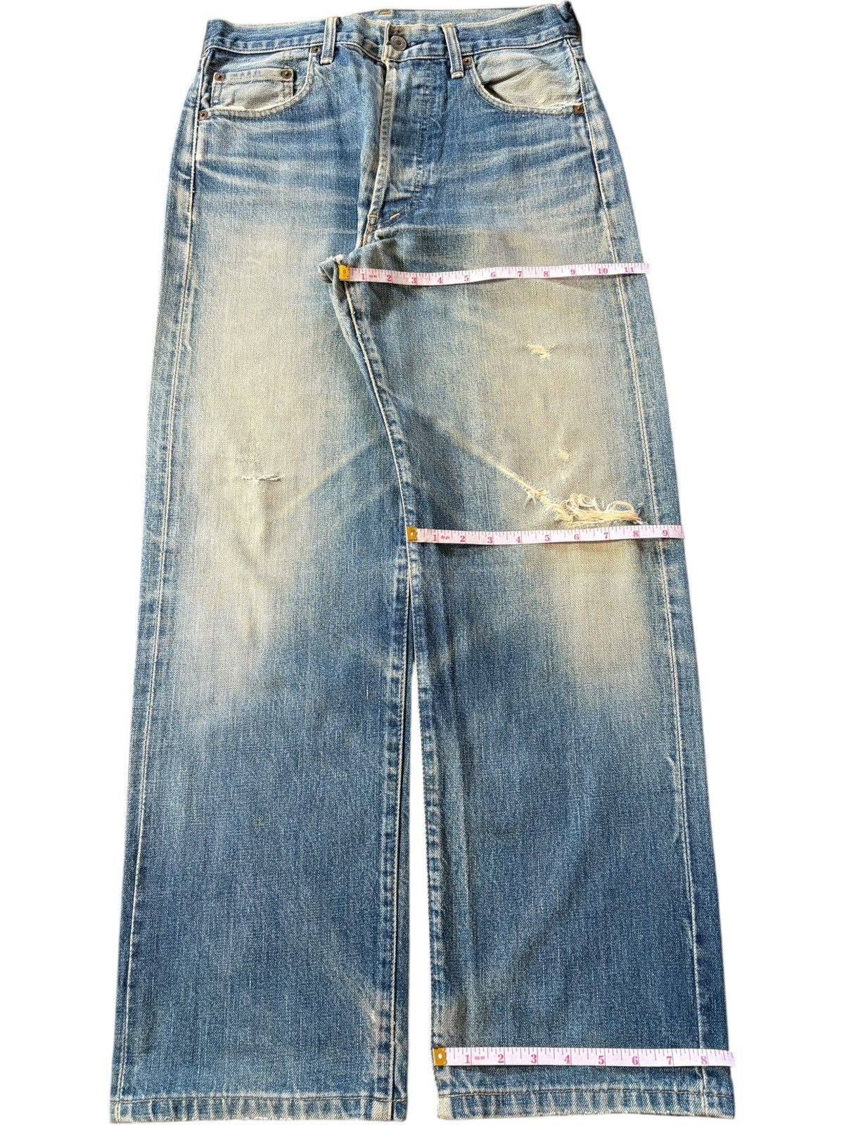 Levi's Vintage 90s Levis 503B Big E Selvedge Mud Wash Distress Jean Size US 30 / EU 46 - 8 Thumbnail