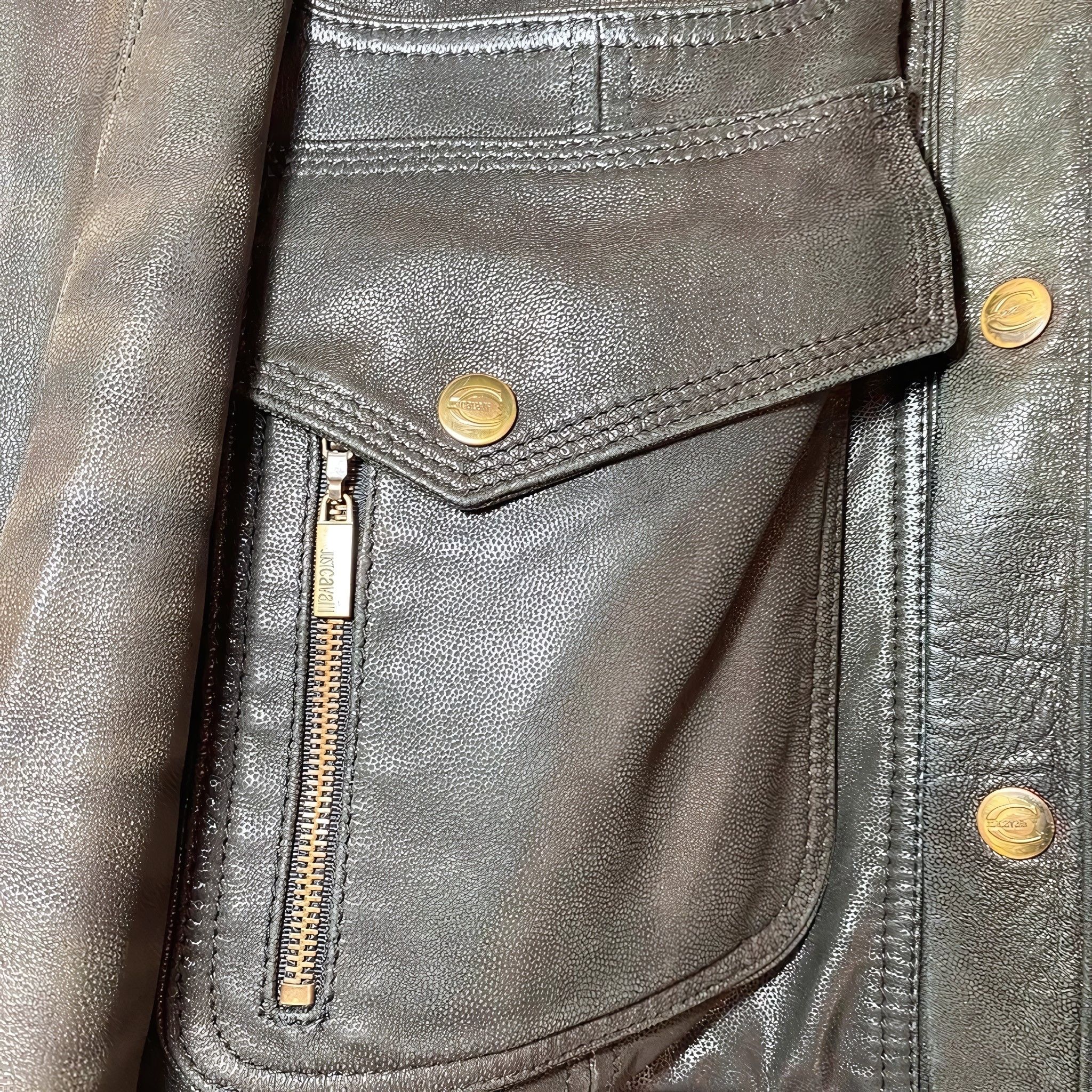 Roberto Cavalli LEATHER BIKER JACKET Size US XXL / EU 58 / 5 - 5 Thumbnail