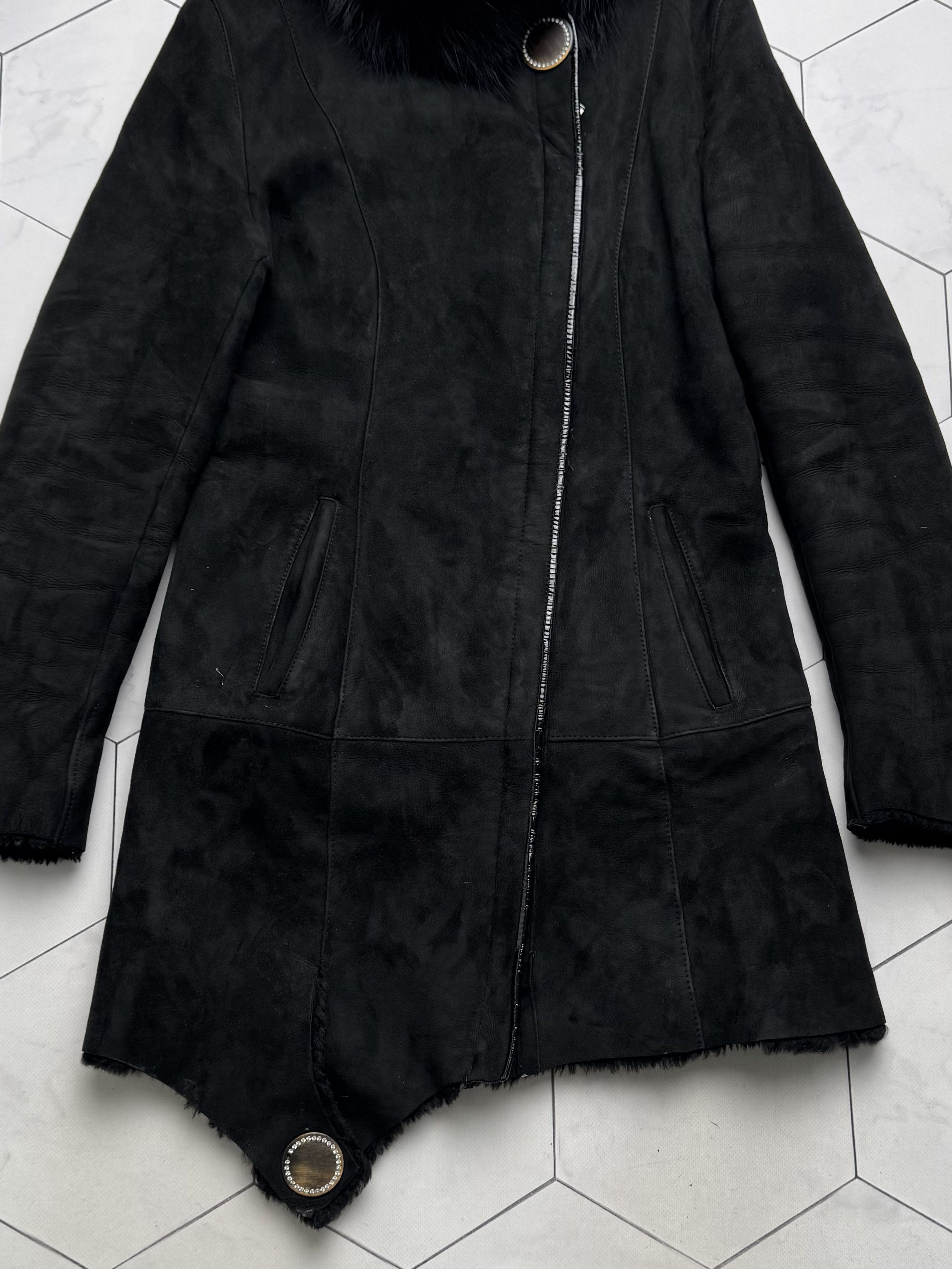Vintage Vintage Real Sheepskin Asymmetry Coat (B550) Size S / US 4 / IT 40 - 7 Thumbnail