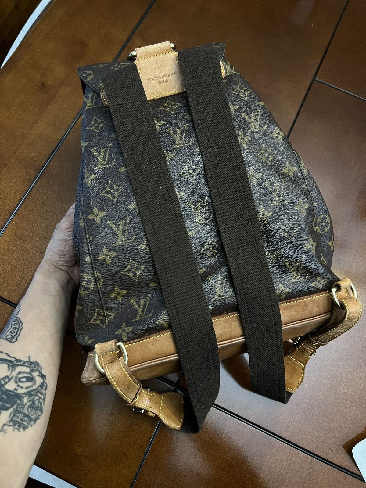 Louis Vuitton Louis Vuitton Montsouris GM Brown Canvas Backpack Size ONE SIZE - 9 Thumbnail