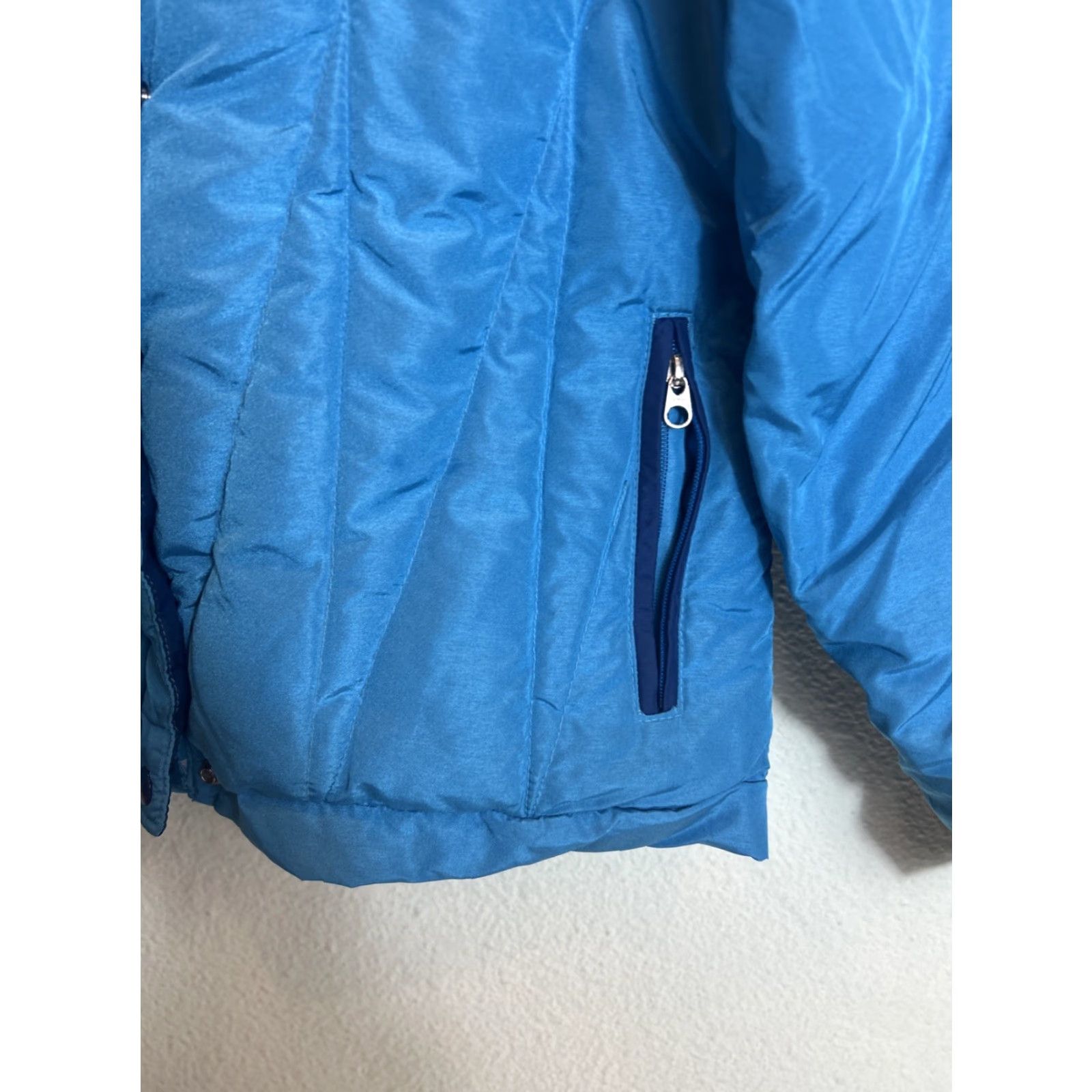 Vintage VINTAGE First Down Puffer Jacket Women’s Size 12 Blue Full Zip Goose Down Nylon Down Jacket Womens Blue Puffer 90s Size XL / US 12-14 / IT 48-50 - 7 Thumbnail